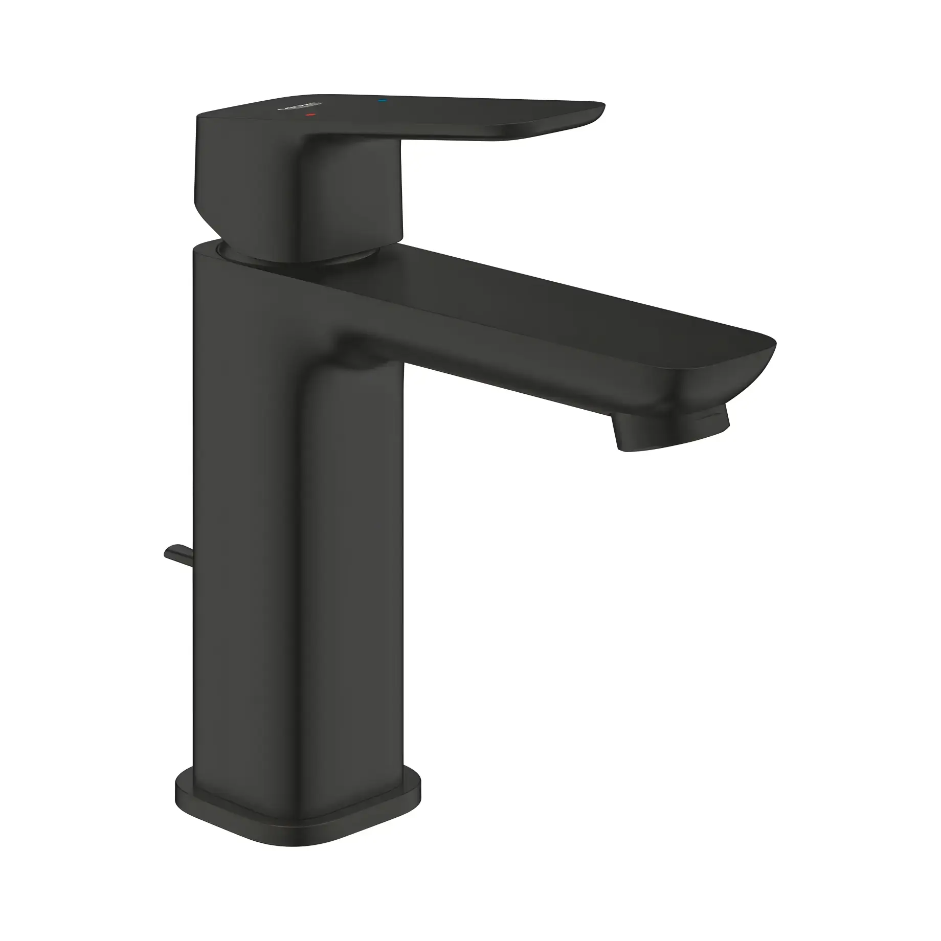 Змішувач для раковини з донним клапаном Cubeo, розмір M Grohe 1017492430 Black — вид на білому тлі