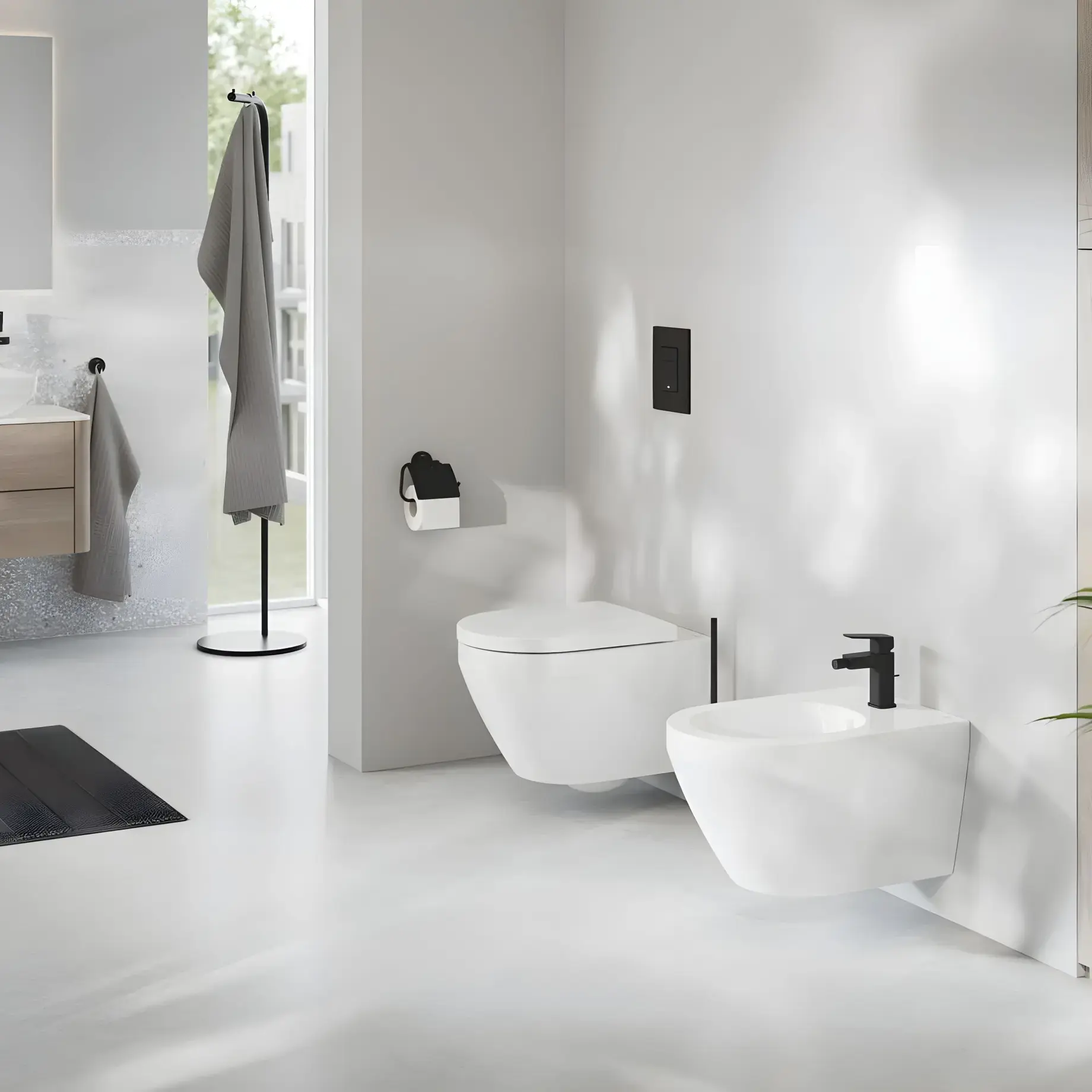 Змішувач для біде з донним клапаном Cubeo, розмір S Grohe 1018102430 Black — вид спереду