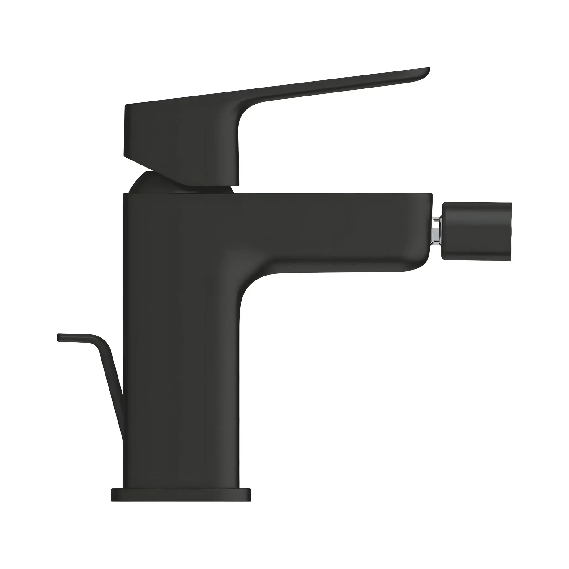 Змішувач для біде з донним клапаном Cubeo, розмір S Grohe 1018102430 Black — бічний ракурс