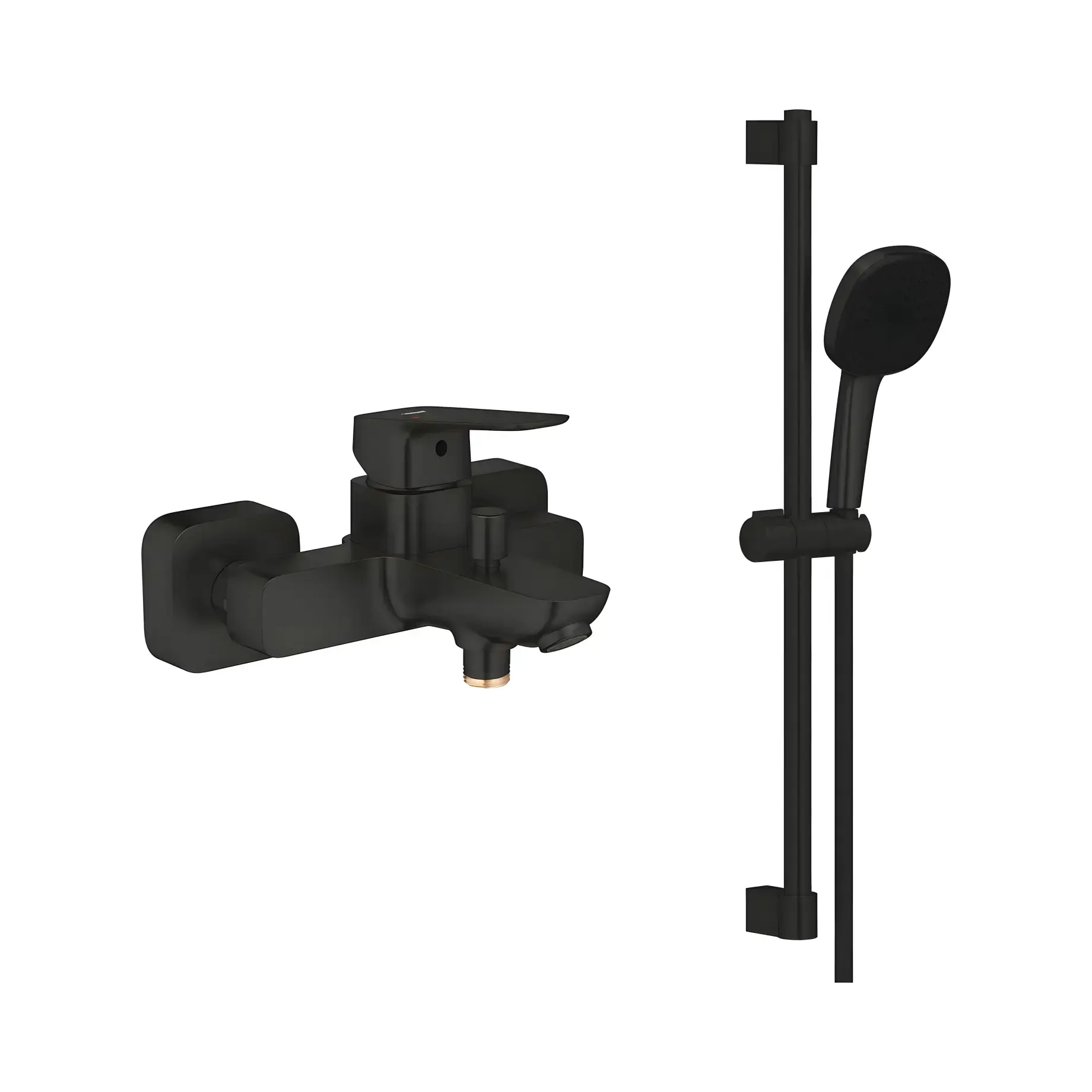 Змішувач для ванни Cubeo з душовим гарнітуром Grohe 1018132430 + 267482433 — вид на білому тлі