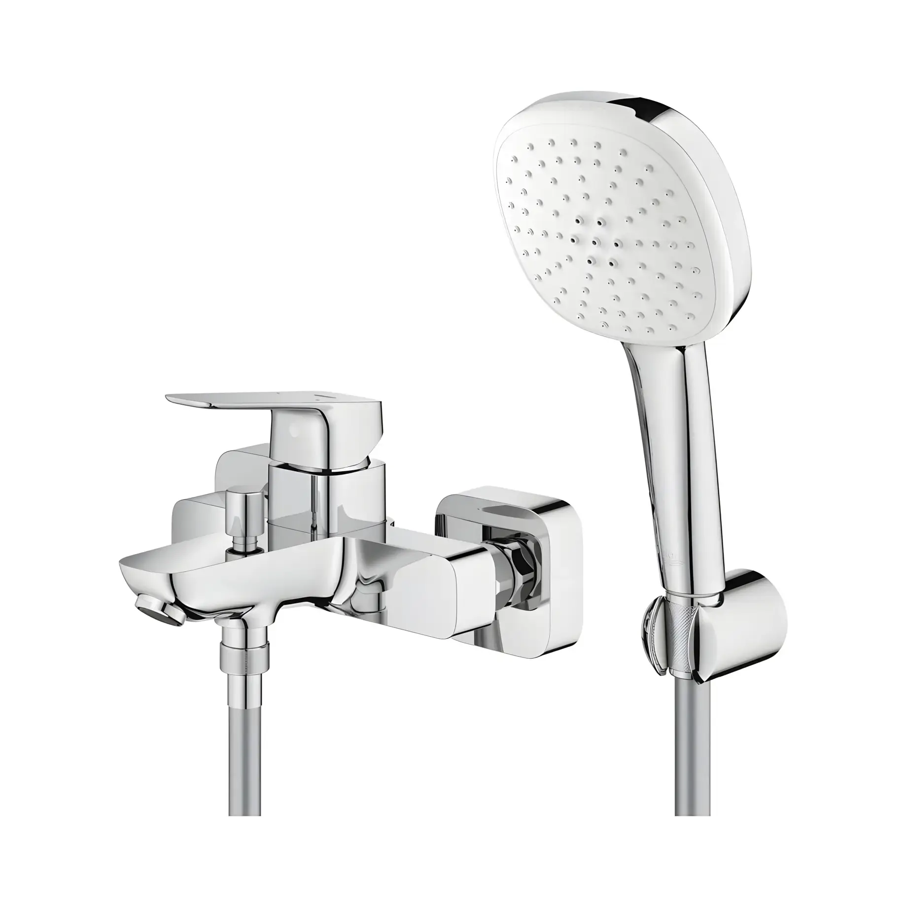 Змішувач для ванни Cubeo з душовим гарнітуром Grohe 1018140000 Chrome — бічний ракурс