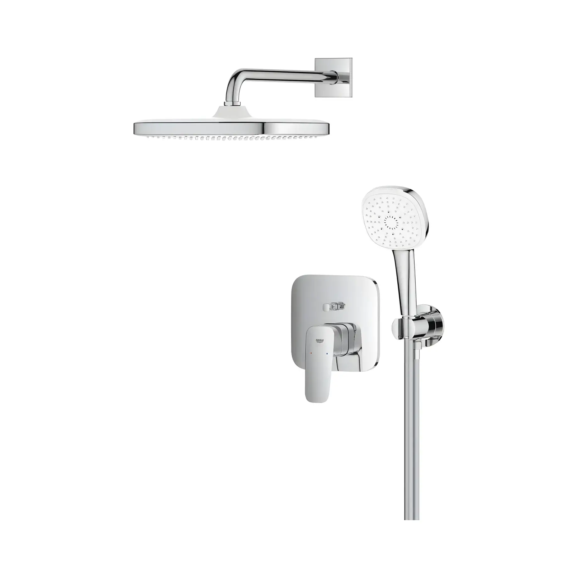 Душова система прихованого монтажу Cubeo з Tempesta 250 без вбудованої частини Smart Box Grohe 1053360000 — в інтерʼєрі ванної кімнати