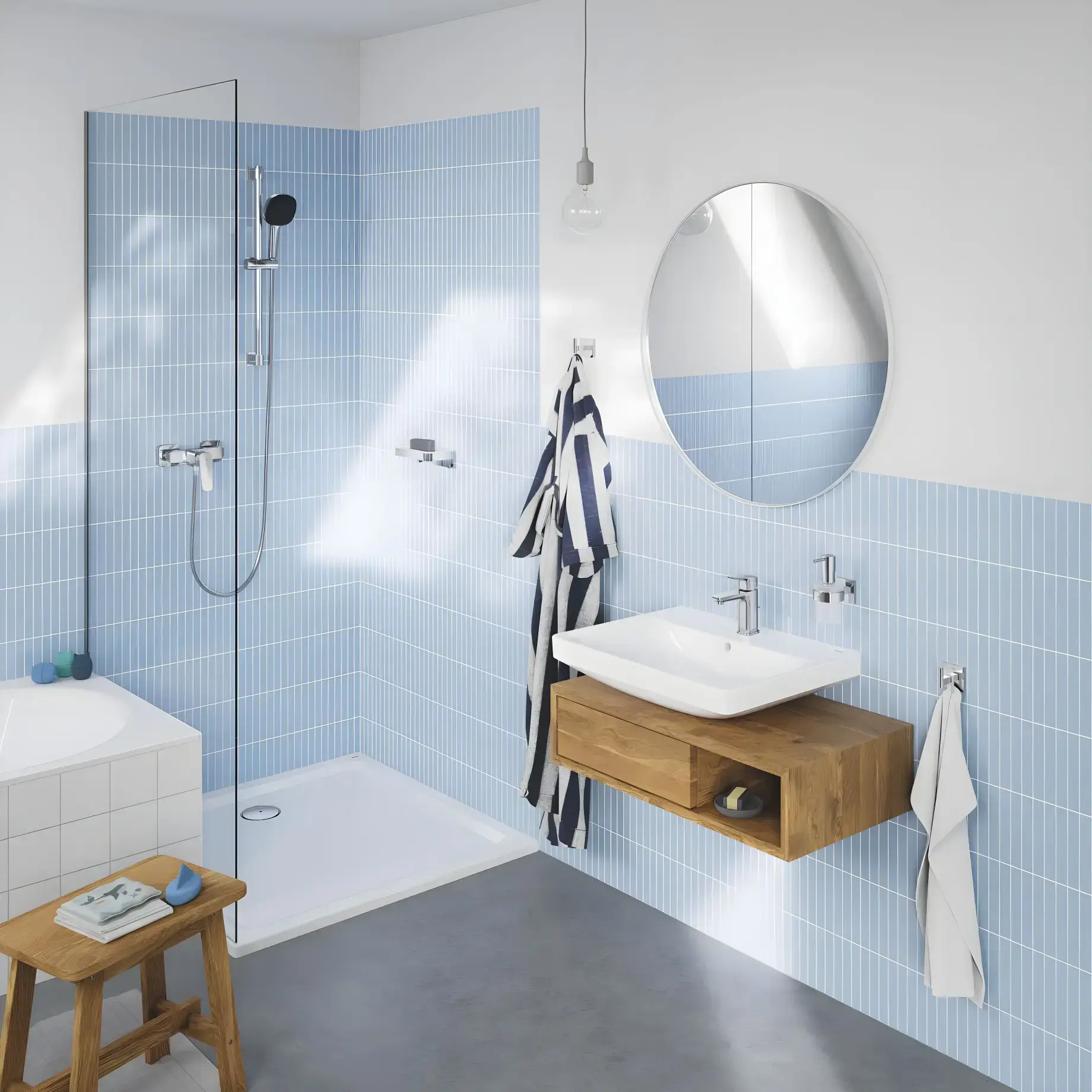 Змішувач для раковини Dice з донним клапаном, розмір S Grohe 1018560000 Chrome — бічний ракурс