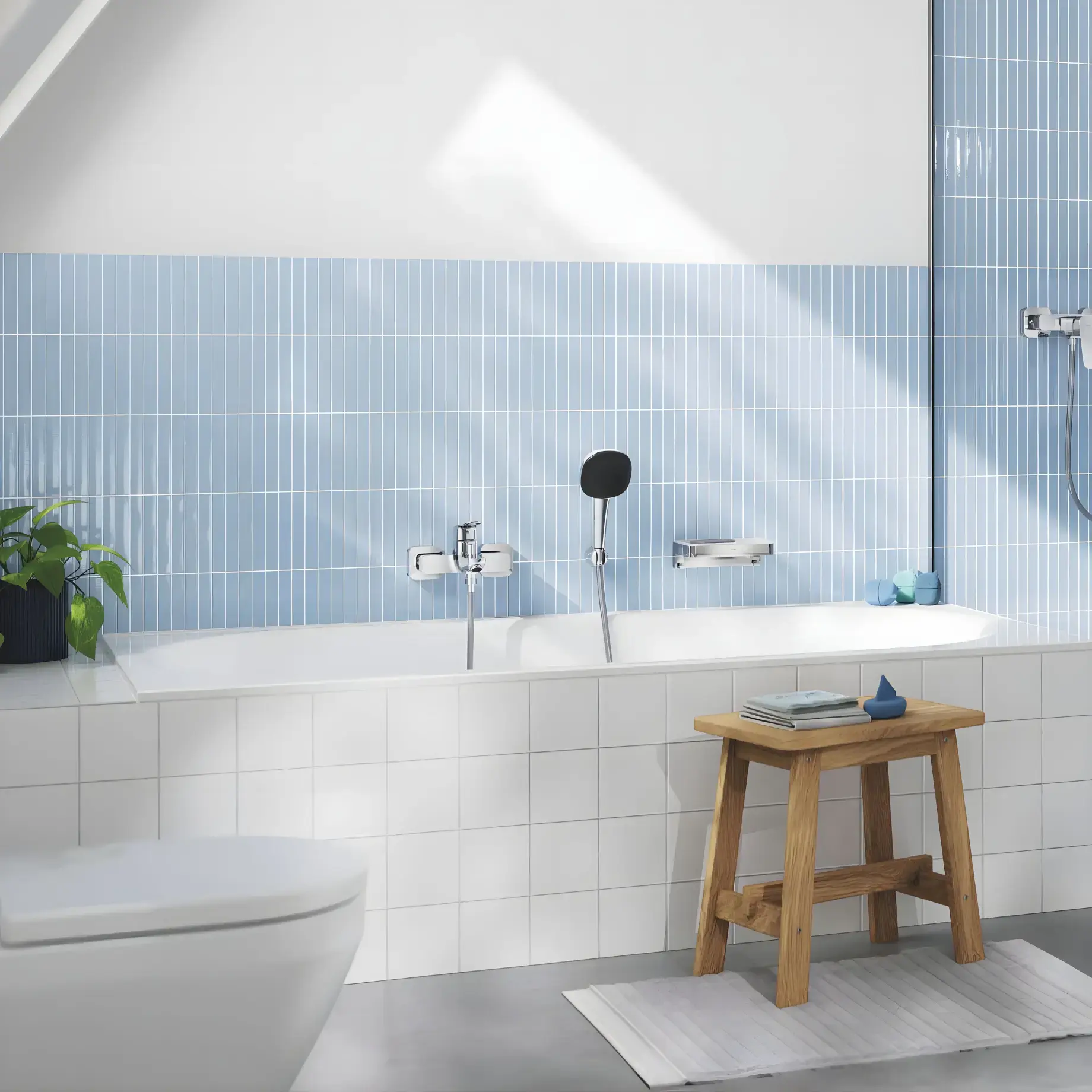 Смеситель для ванной Dice Grohe 1018720000 White Alpin — вид спереди