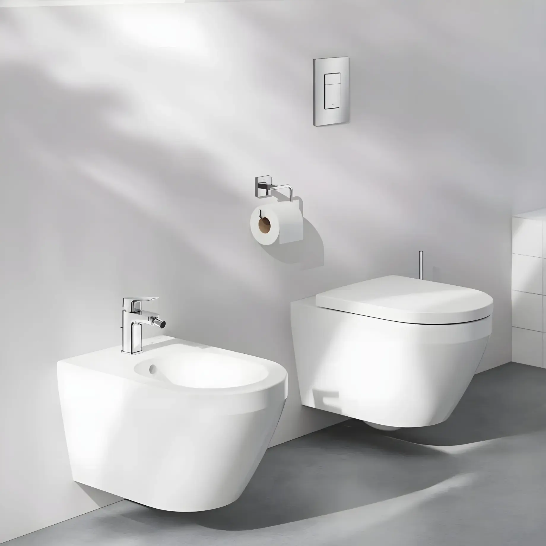Змішувач для біде Dice з донним клапаном Grohe 1018770000 Chrome — вид спереду