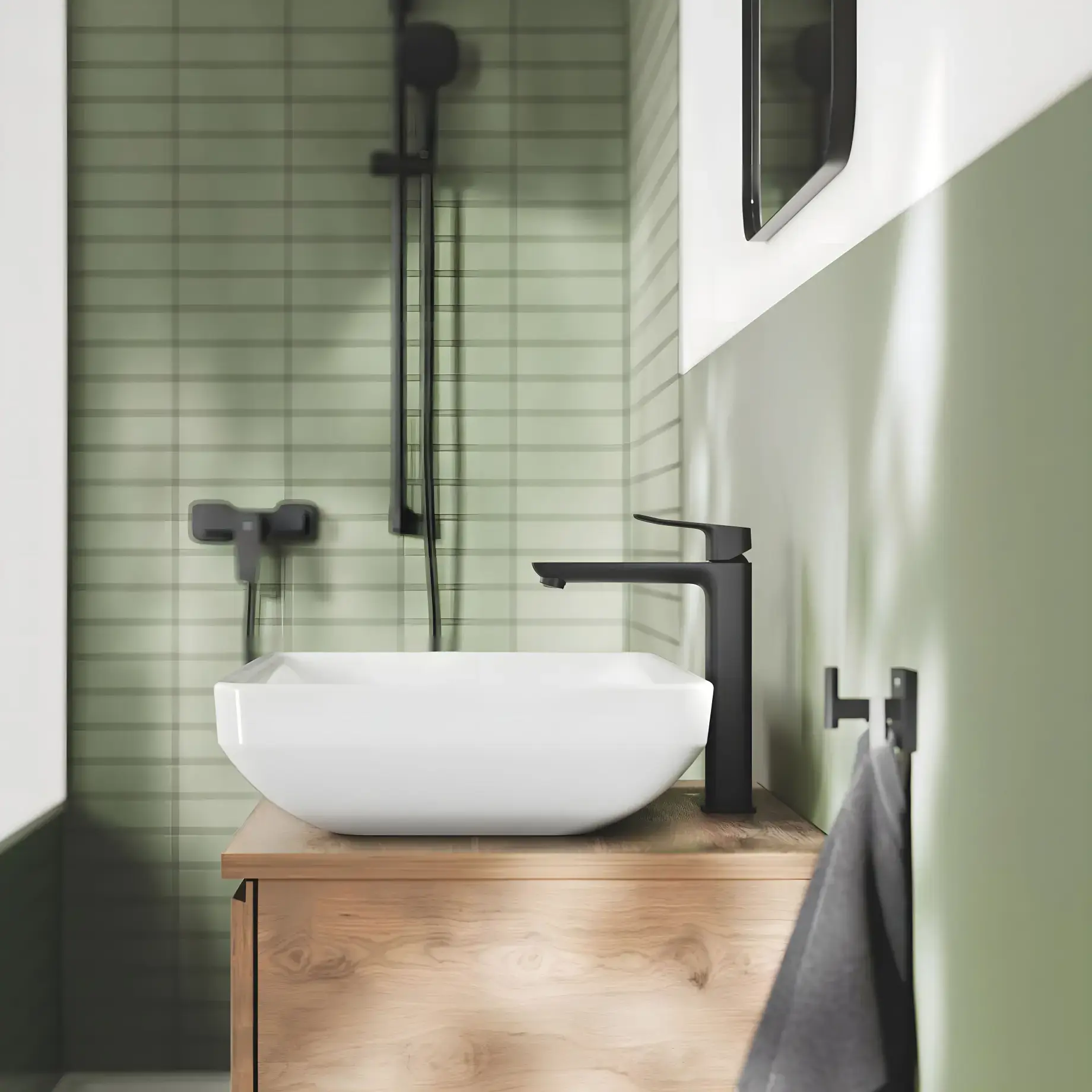 Змішувач для раковини високий Dice, розмір XL Grohe 1018922430 Black — вид спереду