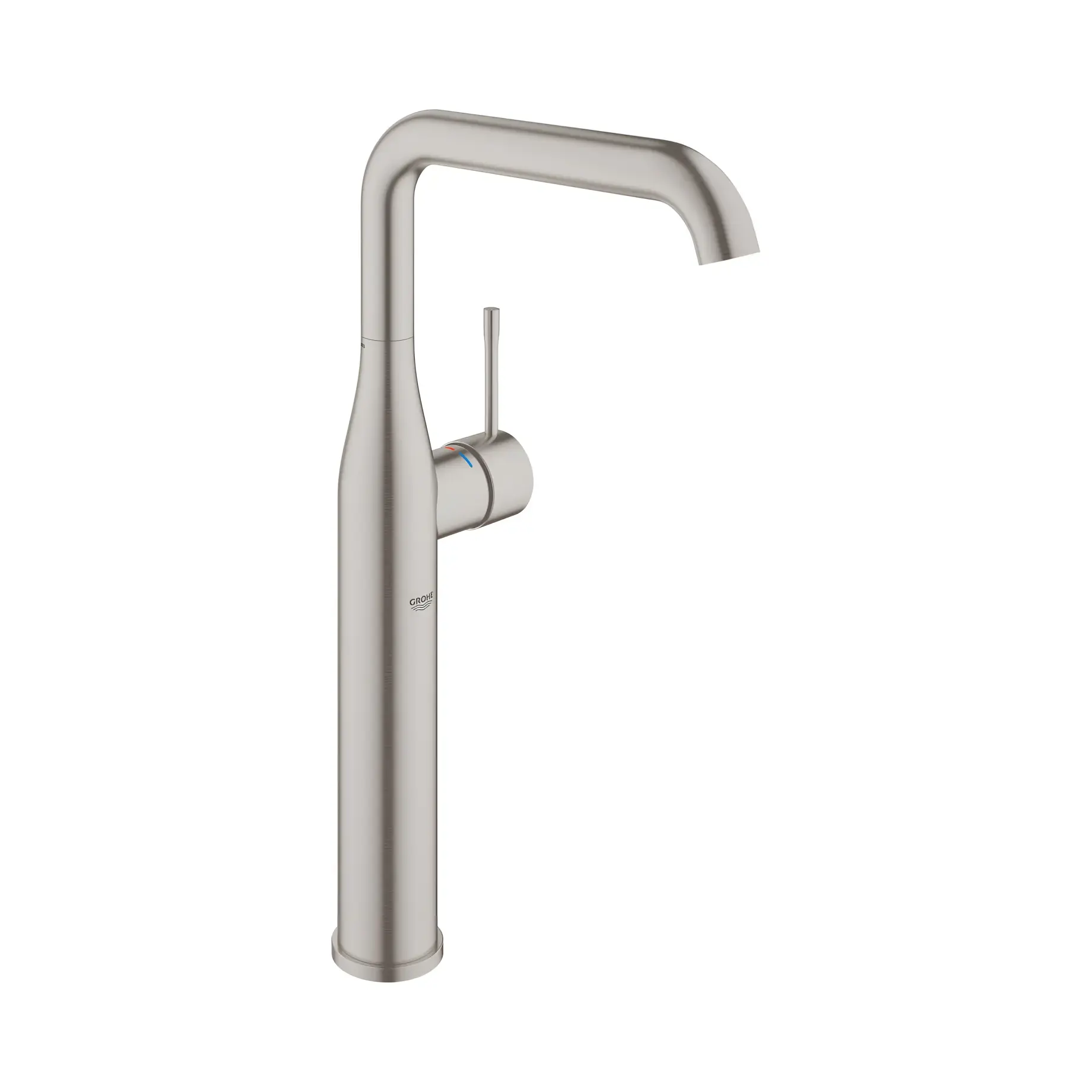 Змішувач для раковини Essence XL-Size Grohe 24170DC1 Steel — вид на білому тлі