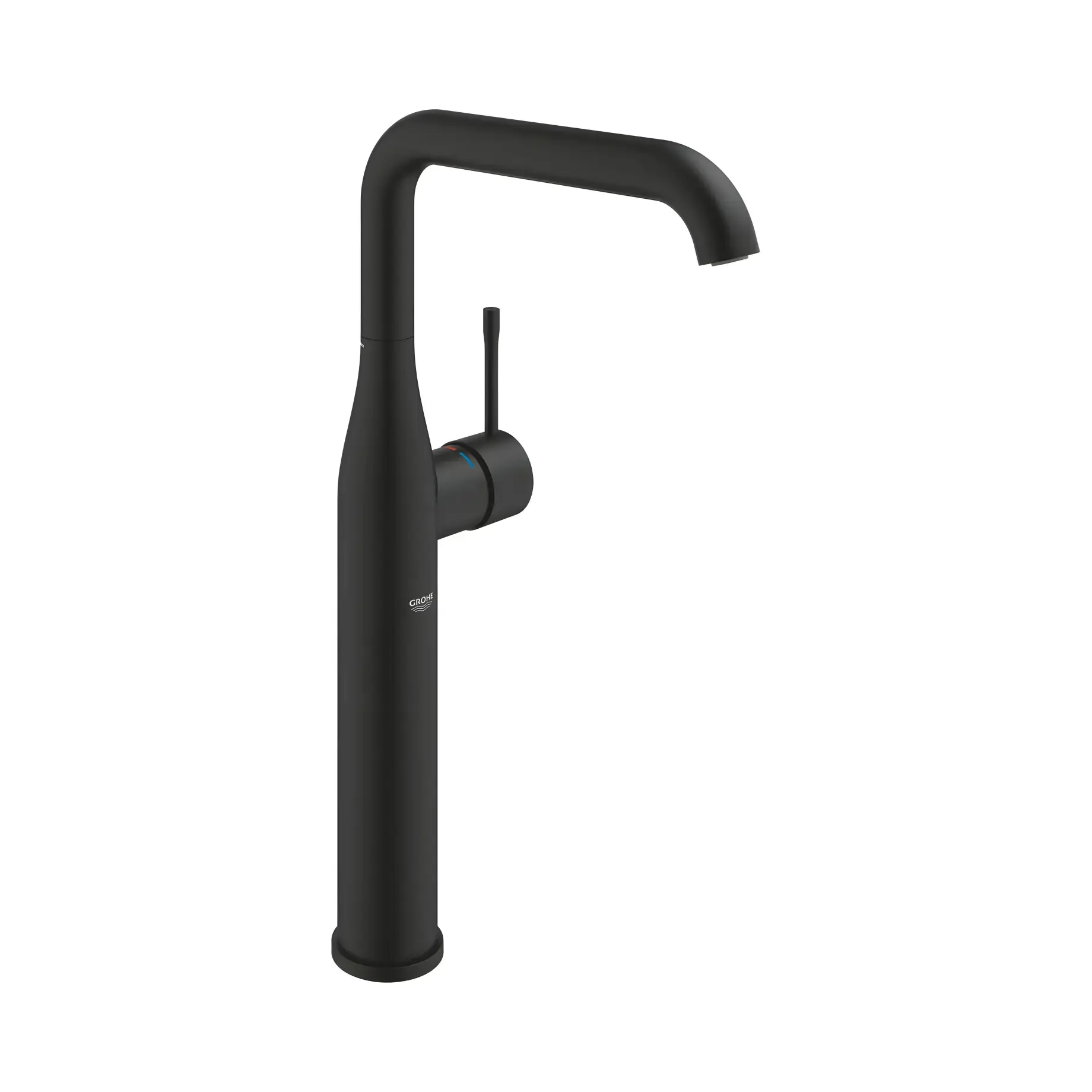 Змішувач для раковини високий Essence, розмір XL Grohe 24170KF1 Phantom Black — вид на білому тлі