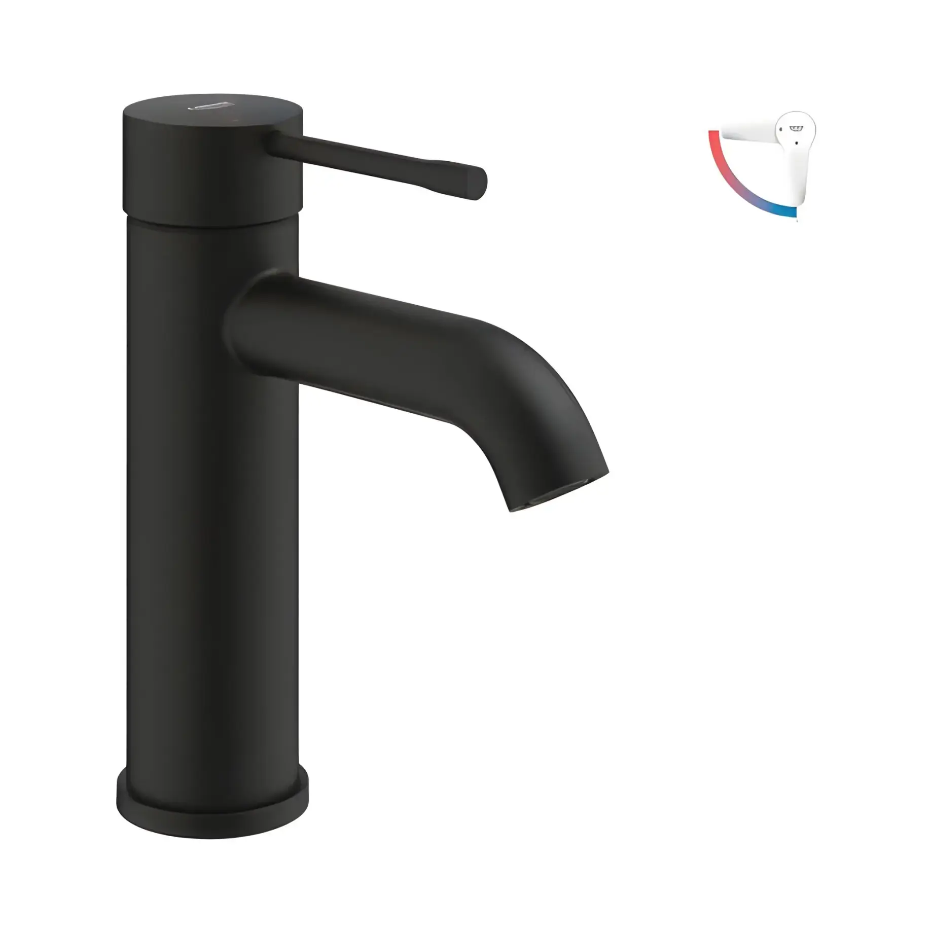 Змішувач для раковини Essence, розмір S Grohe 24172KF1 Phantom Black — вид згори