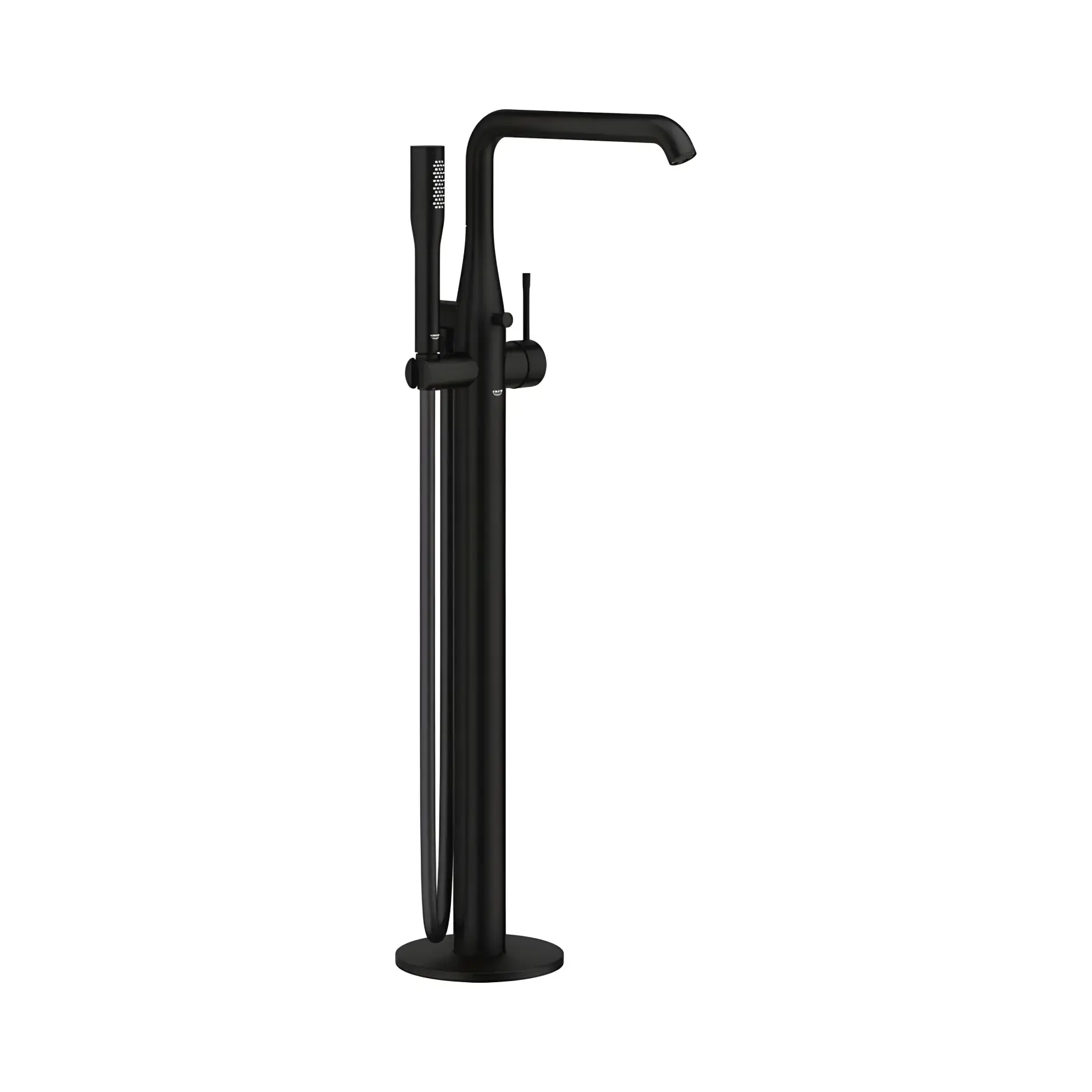 Змішувач для ванни підлоговий Essence Grohe 25248KF1 Phantom Black — вид на білому тлі
