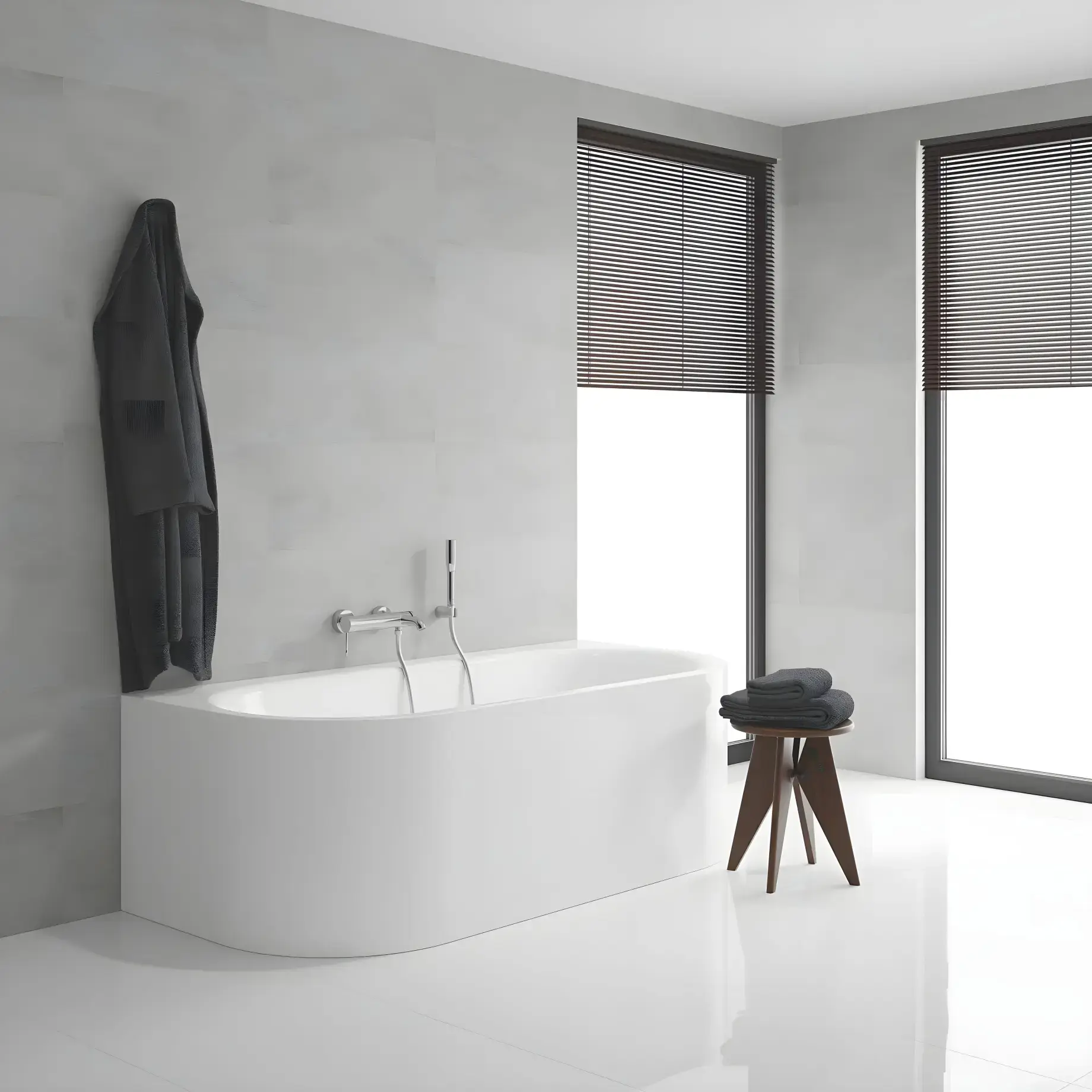 Змішувач для ванни з душовим гарнітуром Essence Grohe 25249001 — вид спереду