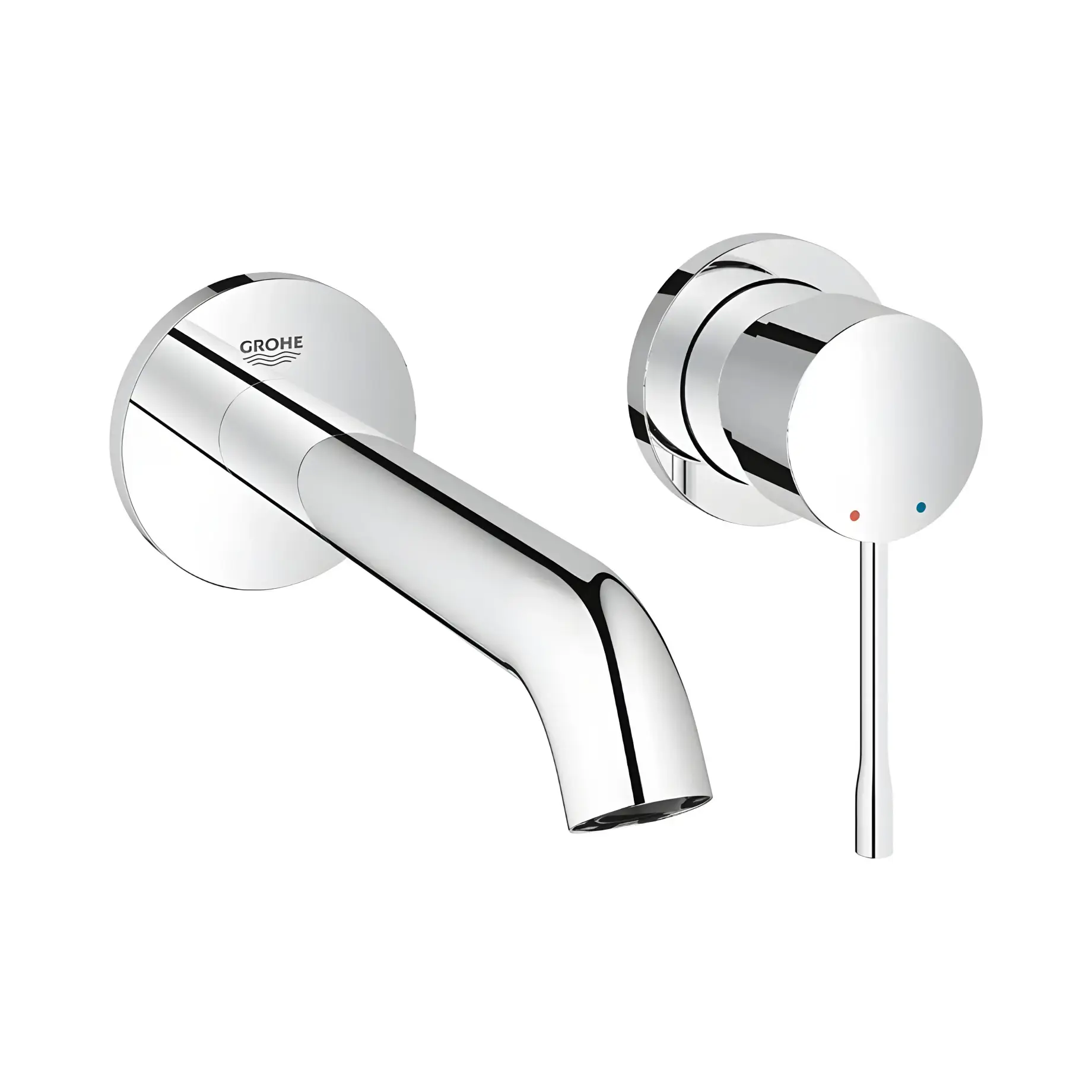 Змішувач для раковини настінний Essence, розмір M Grohe 29192001 Chrome — вид на білому тлі