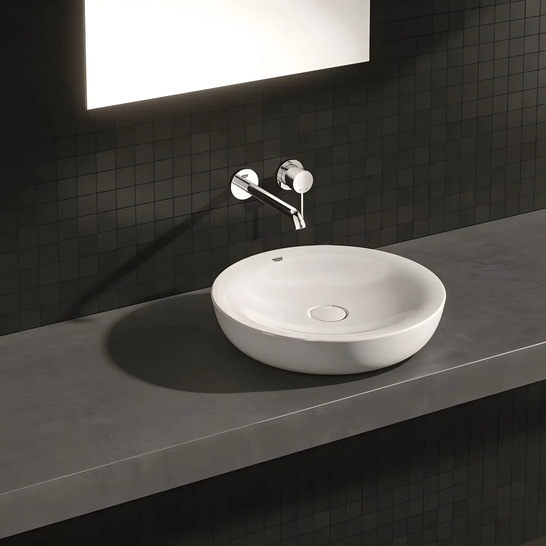 Змішувач для раковини настінний Essence, розмір M Grohe 29192001 Chrome — вид спереду