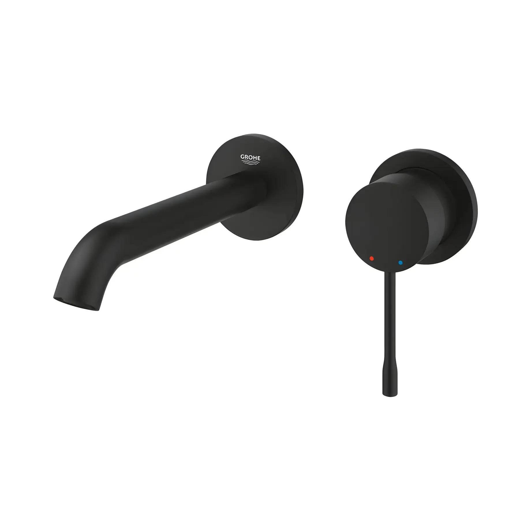 Змішувач для раковини настінний Essence, розмір M Grohe 29192KF1 Phantom Black — бічний ракурс