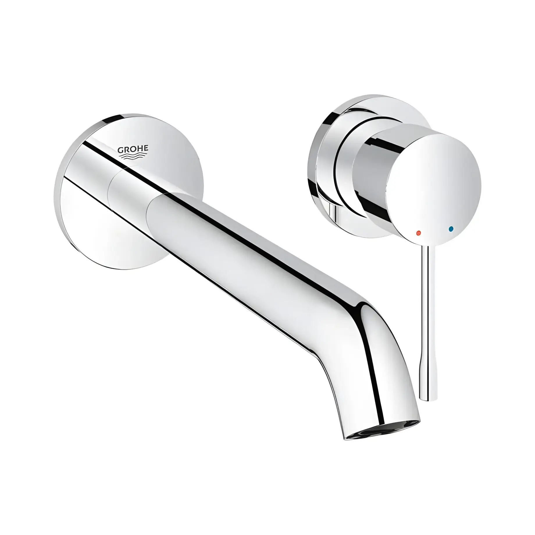Змішувач для раковини настінний Essence, розмір L Grohe 29193001 Chrome — вид на білому тлі