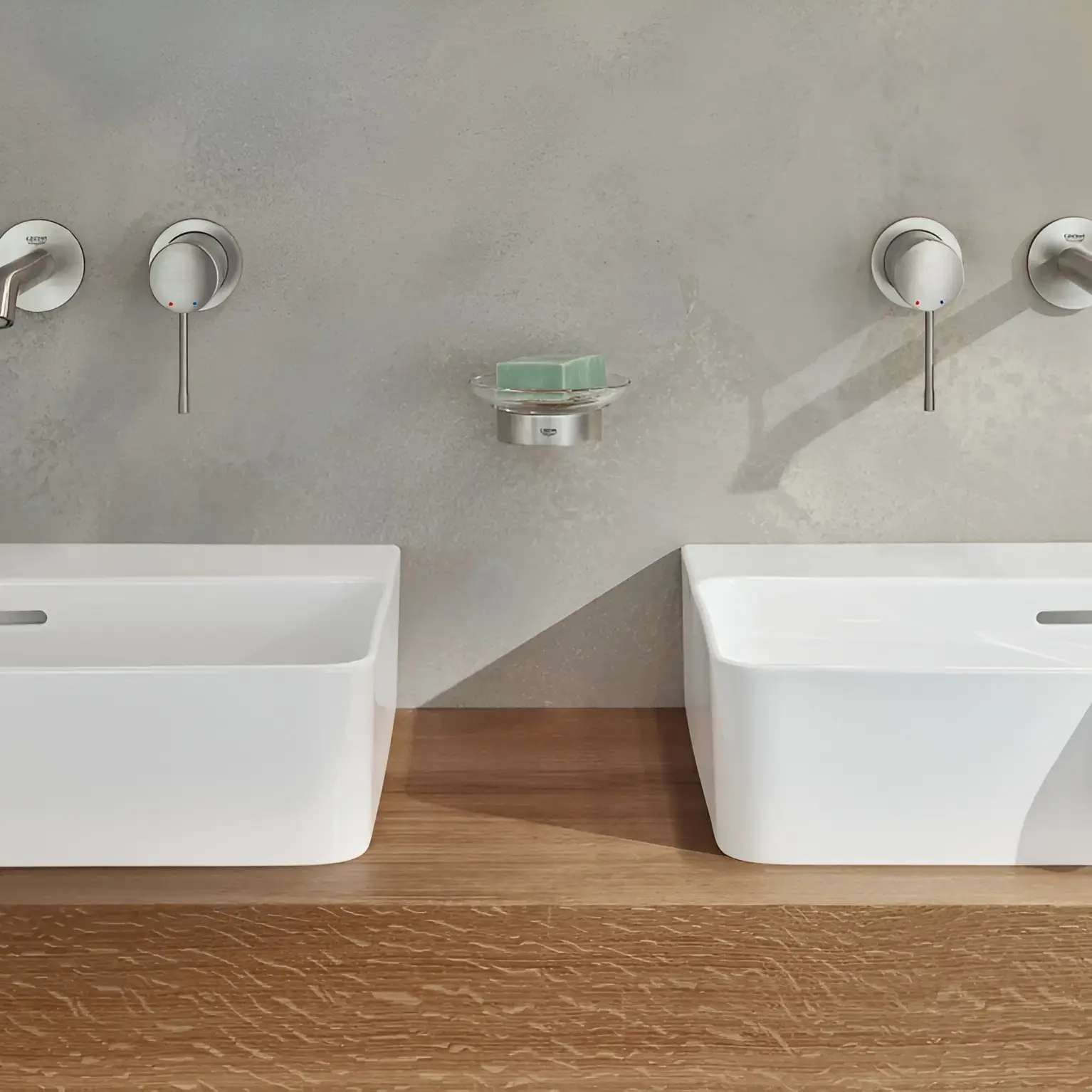 Змішувач для раковини Essence L-Size Grohe 29193DC1 Steel — бічний ракурс