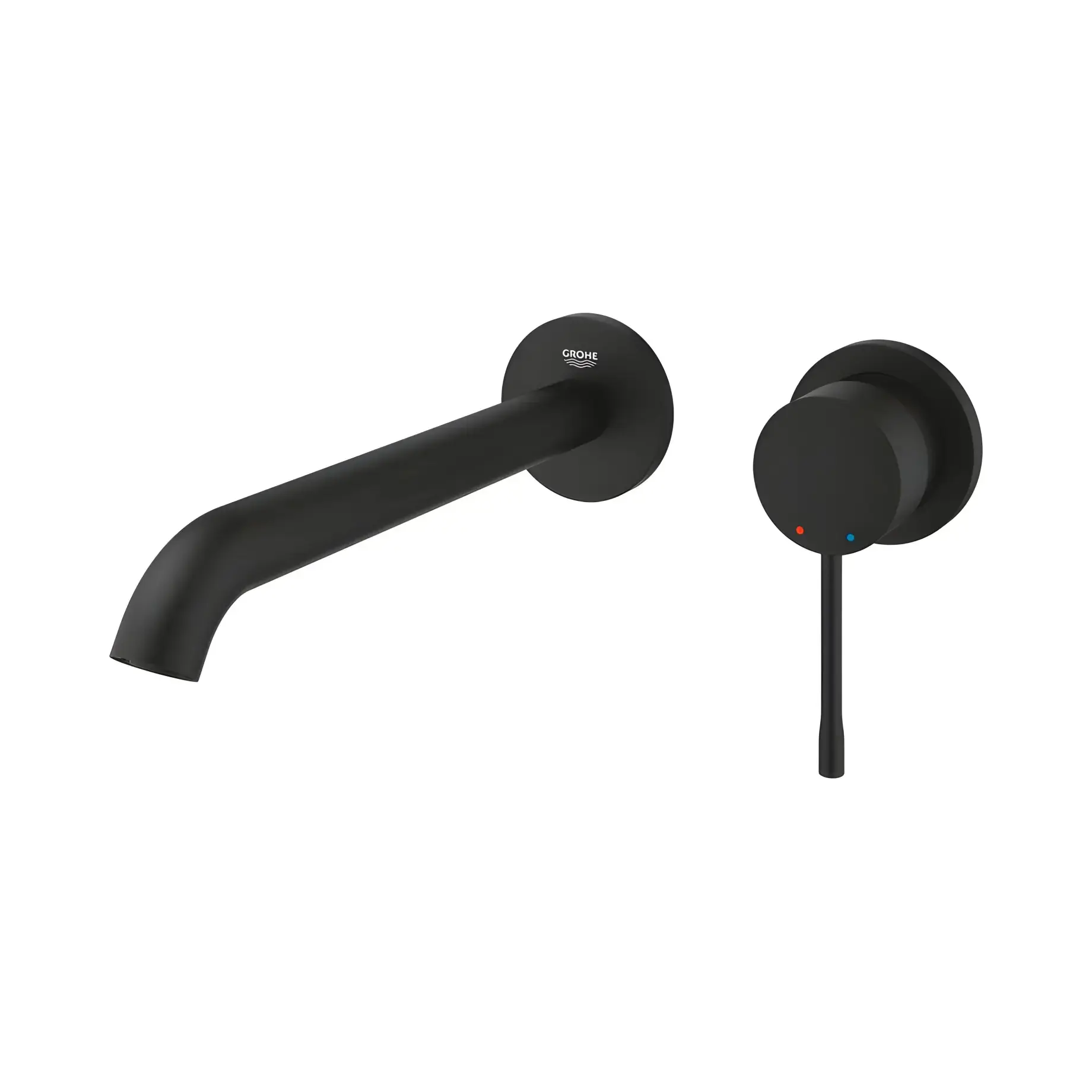 Змішувач для раковини настінний Essence, розмір L Grohe 29193KF1 Phantom Black — вид згори