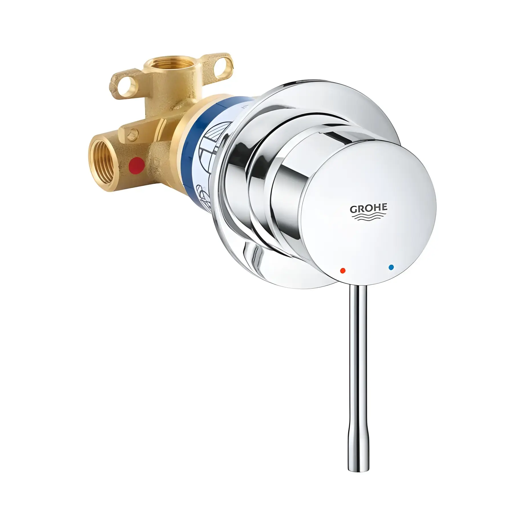 Змішувач для душу прихованого монтажу Essence Grohe 29197000 Chrome — вид на білому тлі