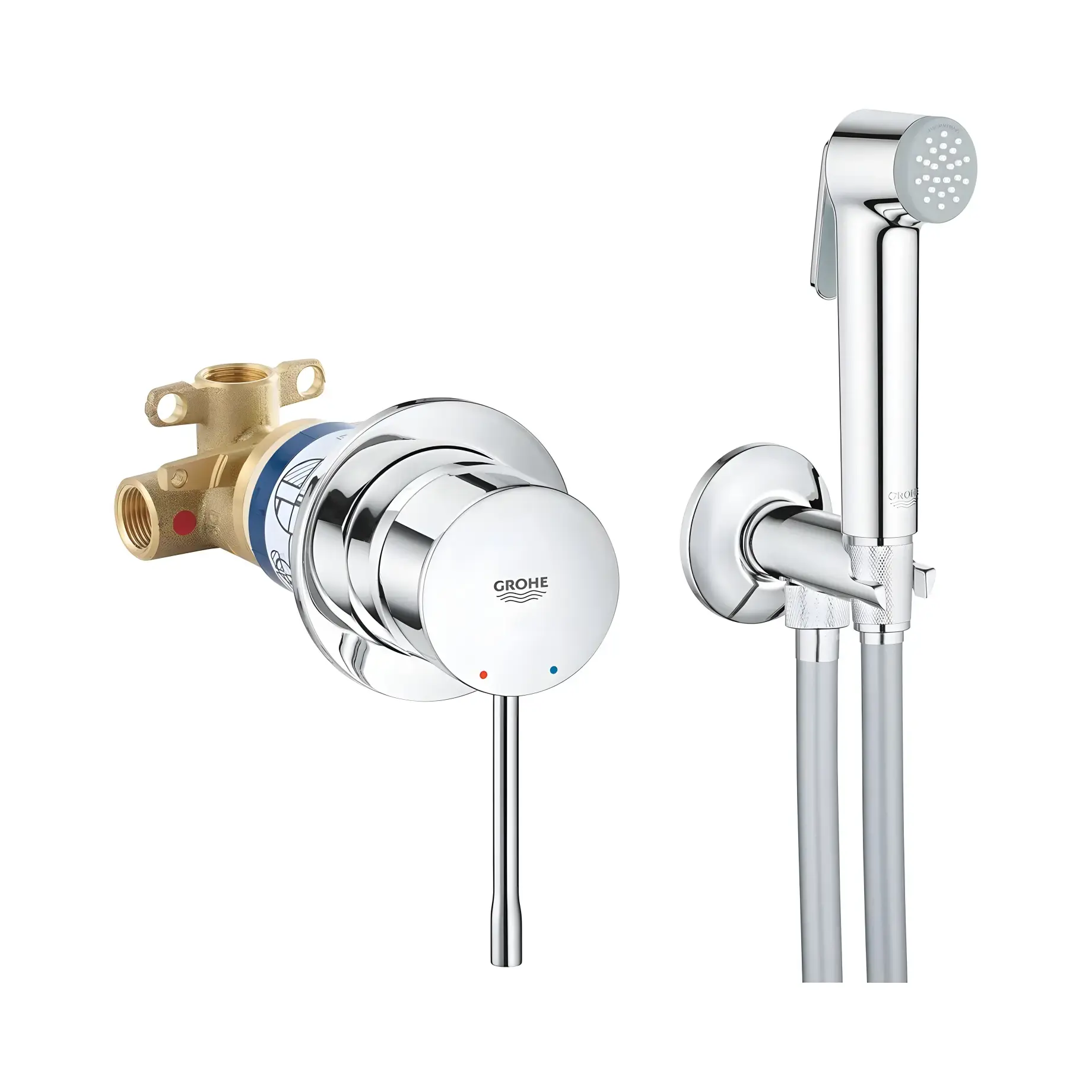 Комплект гігієнічного душу Essence Grohe UA111197000 Chrome — вид на білому тлі