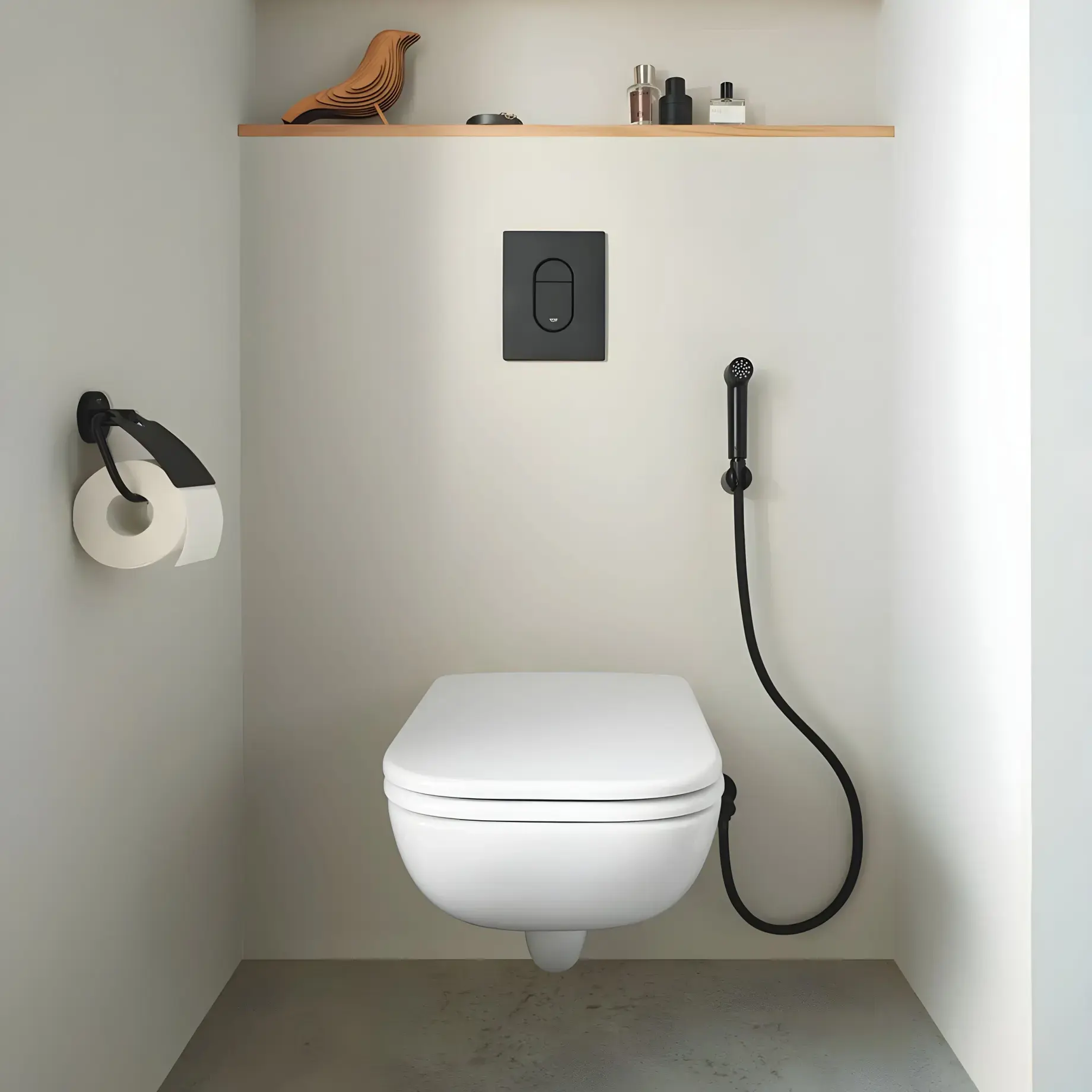 Комплект гігієнічного душу Essence Grohe UA111197243 Black — вид спереду