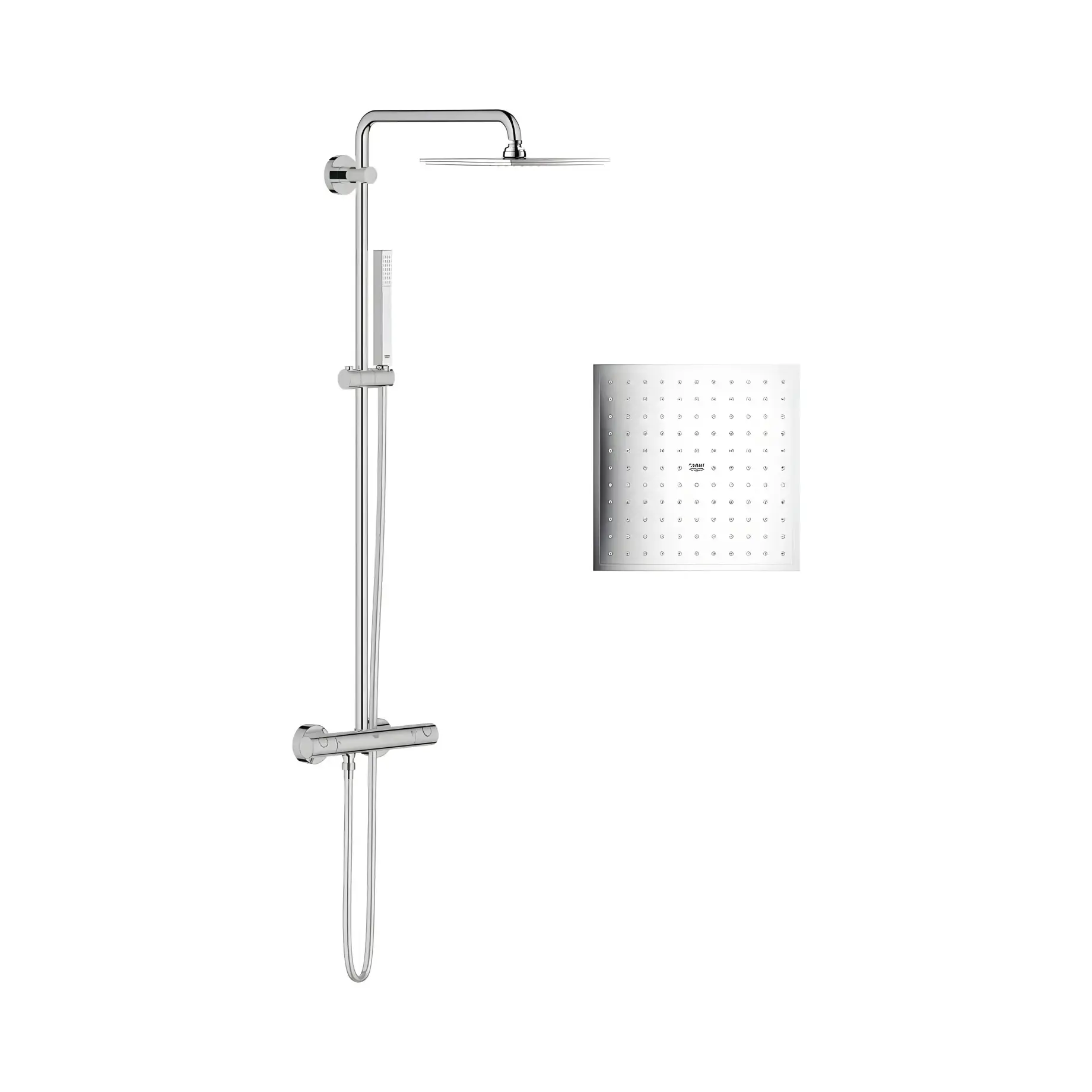 Душова система з термостатом Euphoria 230 Grohe 26187000 — бічний ракурс