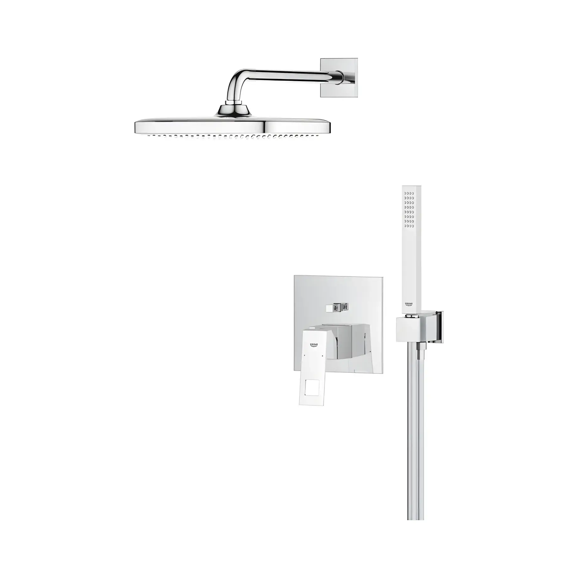Душова система прихованого монтажу Eurocube з Tempesta 250 Cube Grohe 25289000 — бічний ракурс