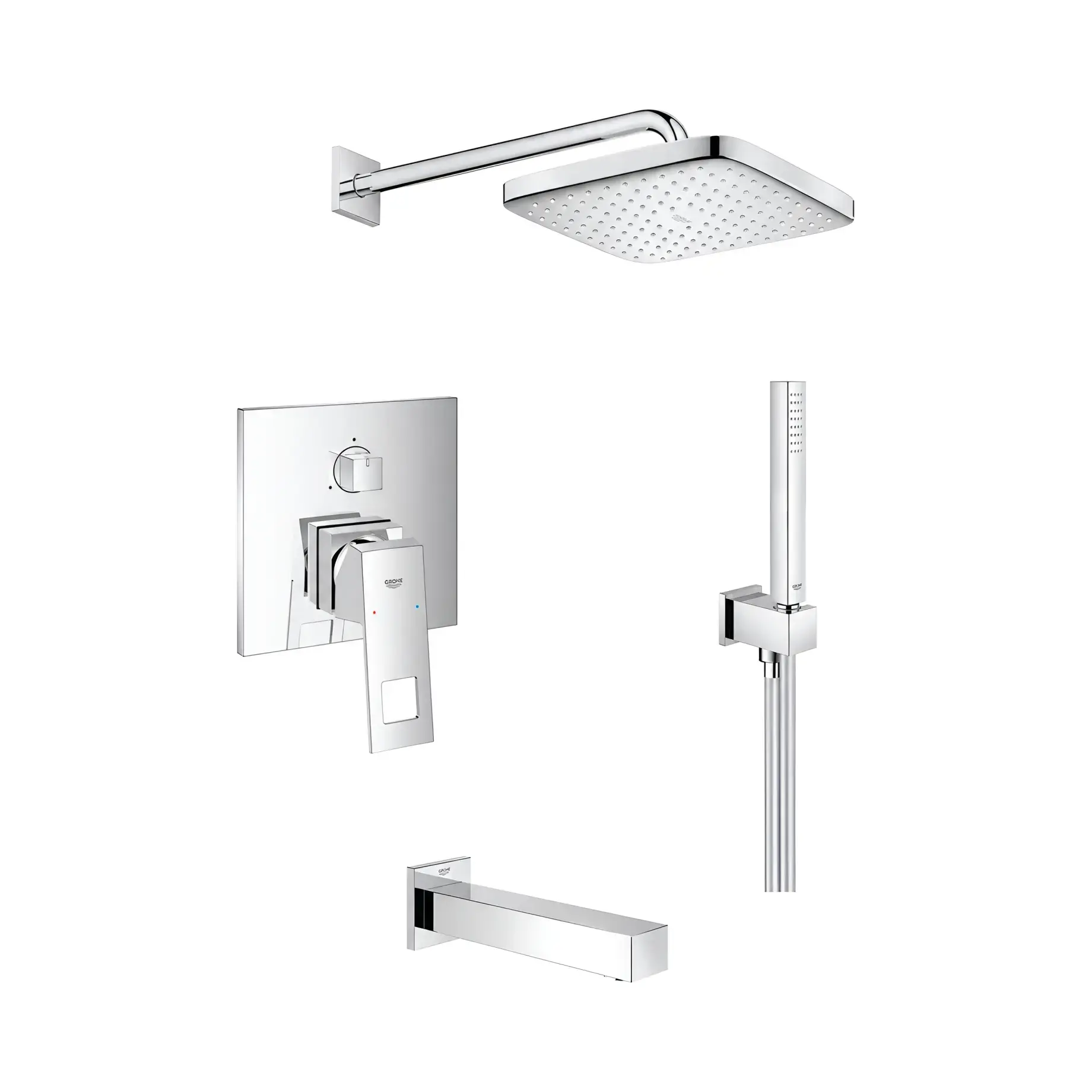 Душова система Eurocube Tempesta Cube 250 Grohe UA26417SC2 — вид на білому тлі