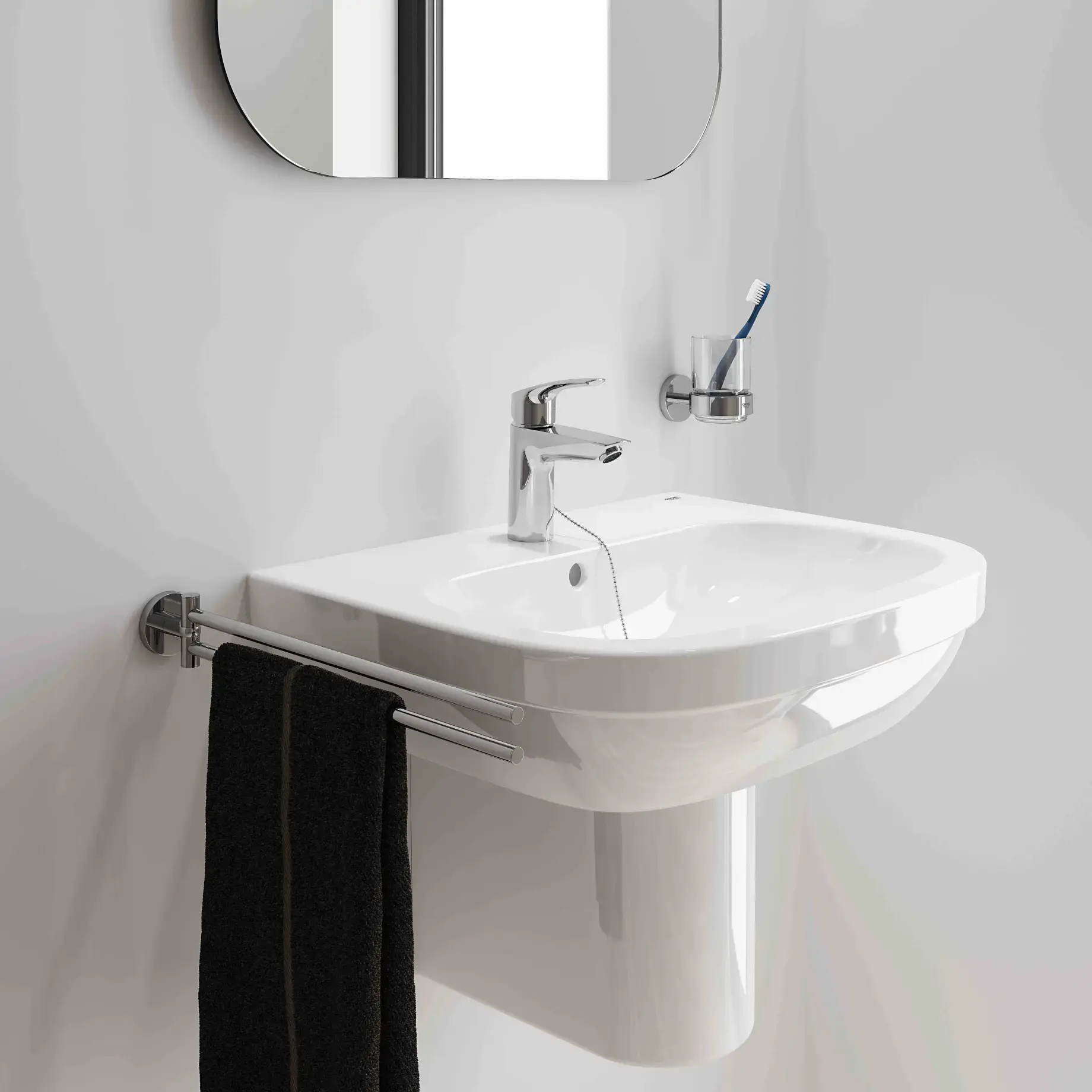 Змішувач для раковини Eurosmart, розмір S Grohe 23372003 — вид згори