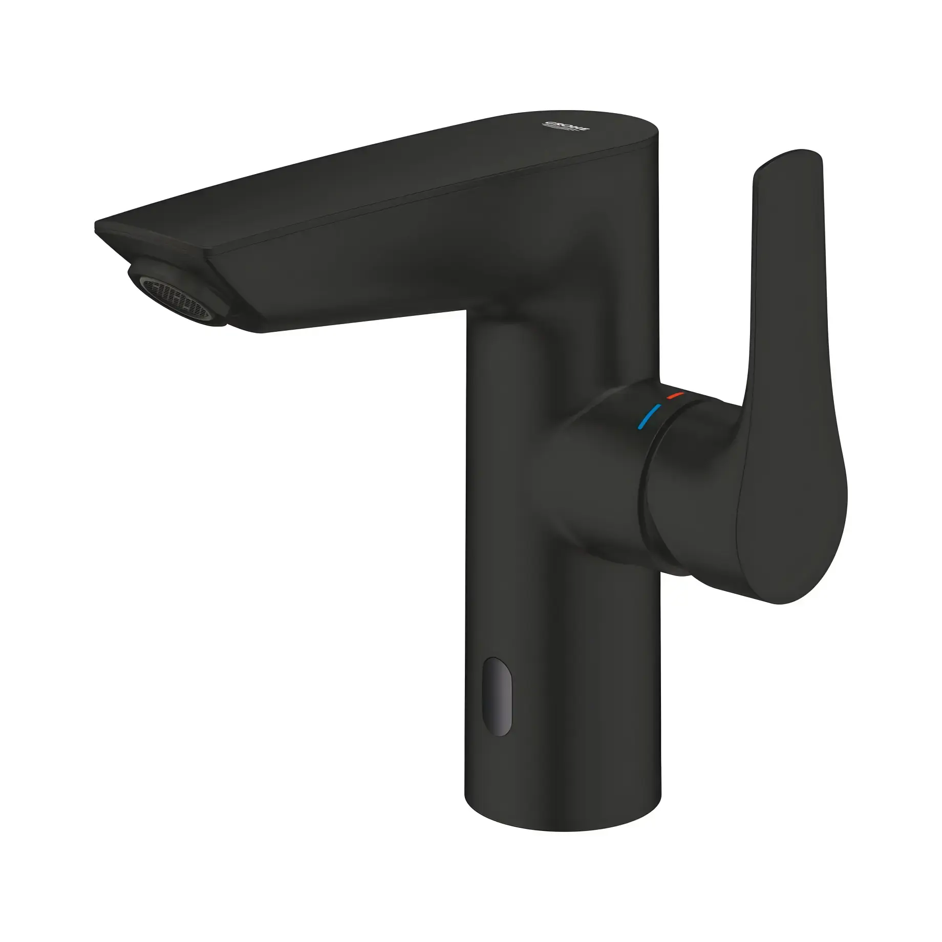 Змішувач для раковини з інфрачервоною елнектронікою Eurosmart, розмір M Grohe 239752433 Matt Black — бічний ракурс