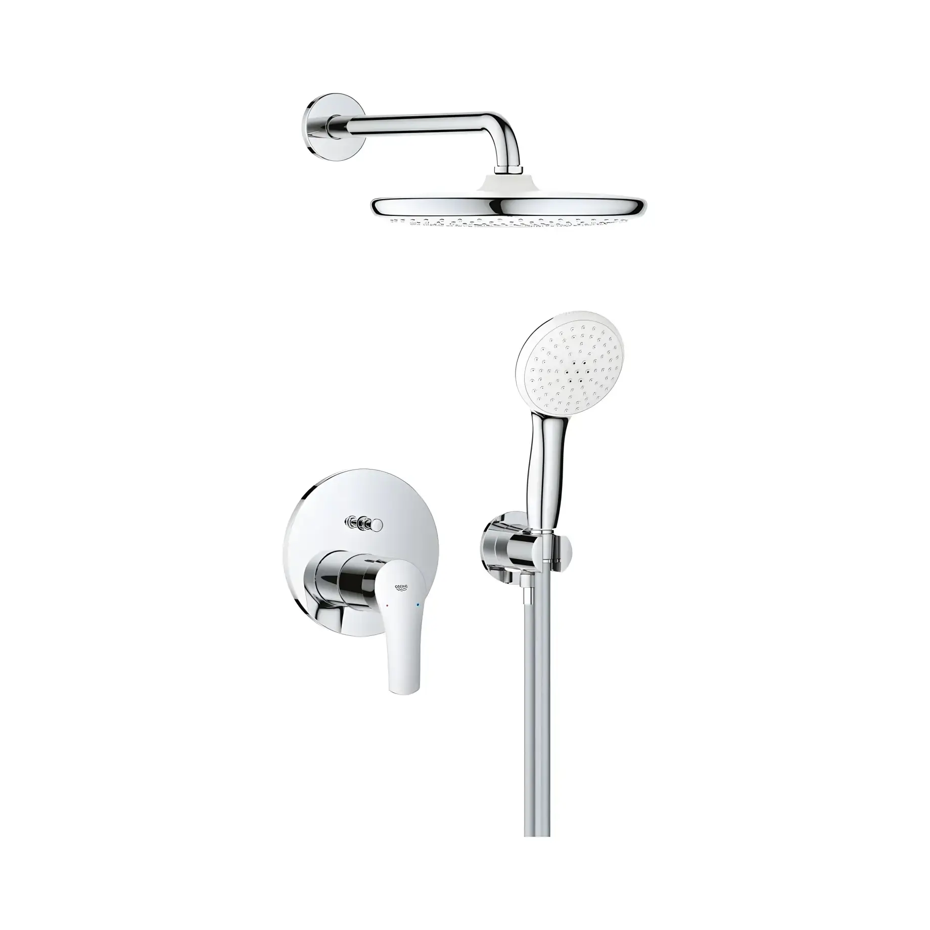 Душова система прихованого монтажу Eurosmart з Tempesta 250 Cube Grohe 25288000 — бічний ракурс