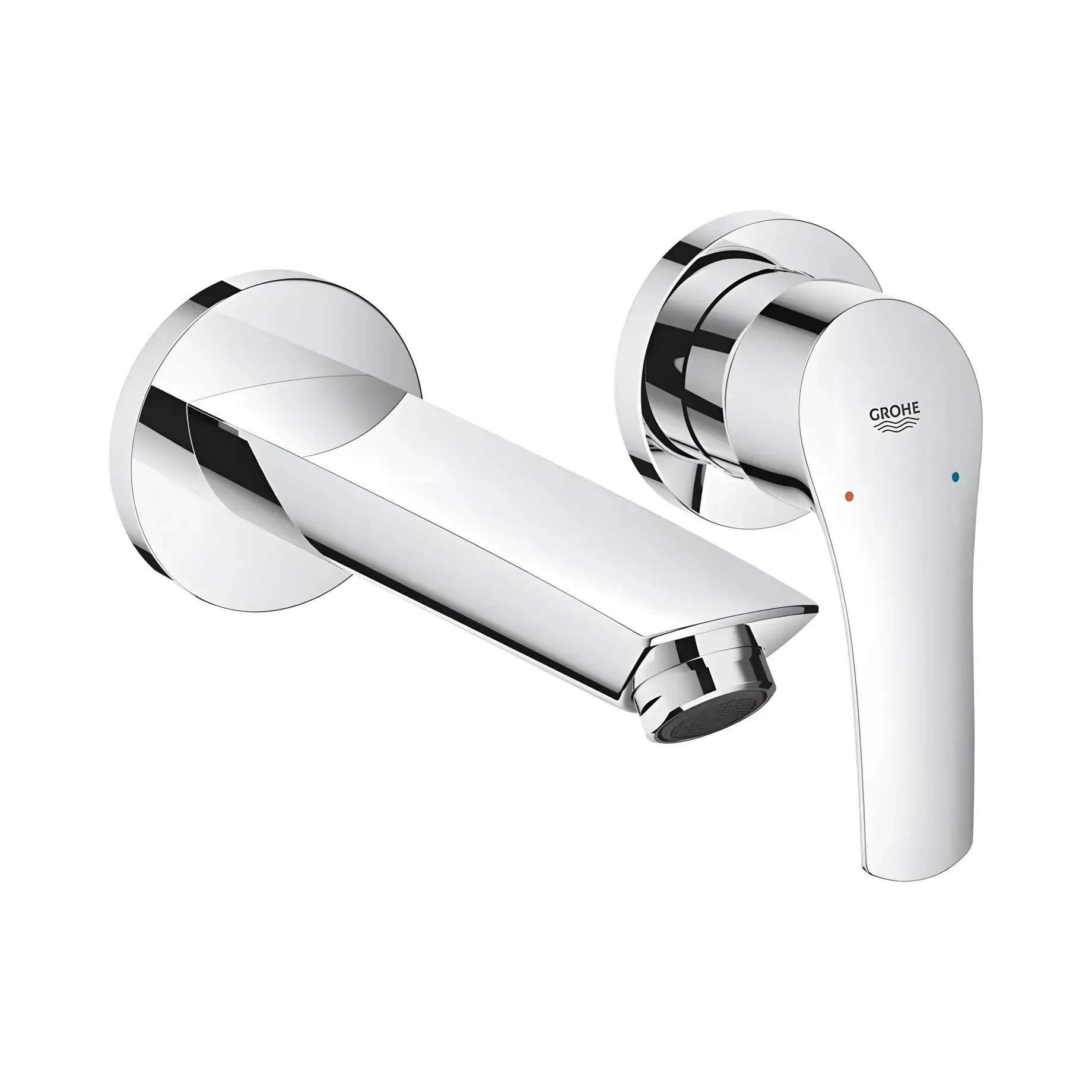 Змішувач для раковини настінний Eurosmart, розмір S Grohe 29337003 Chrome — вид на білому тлі