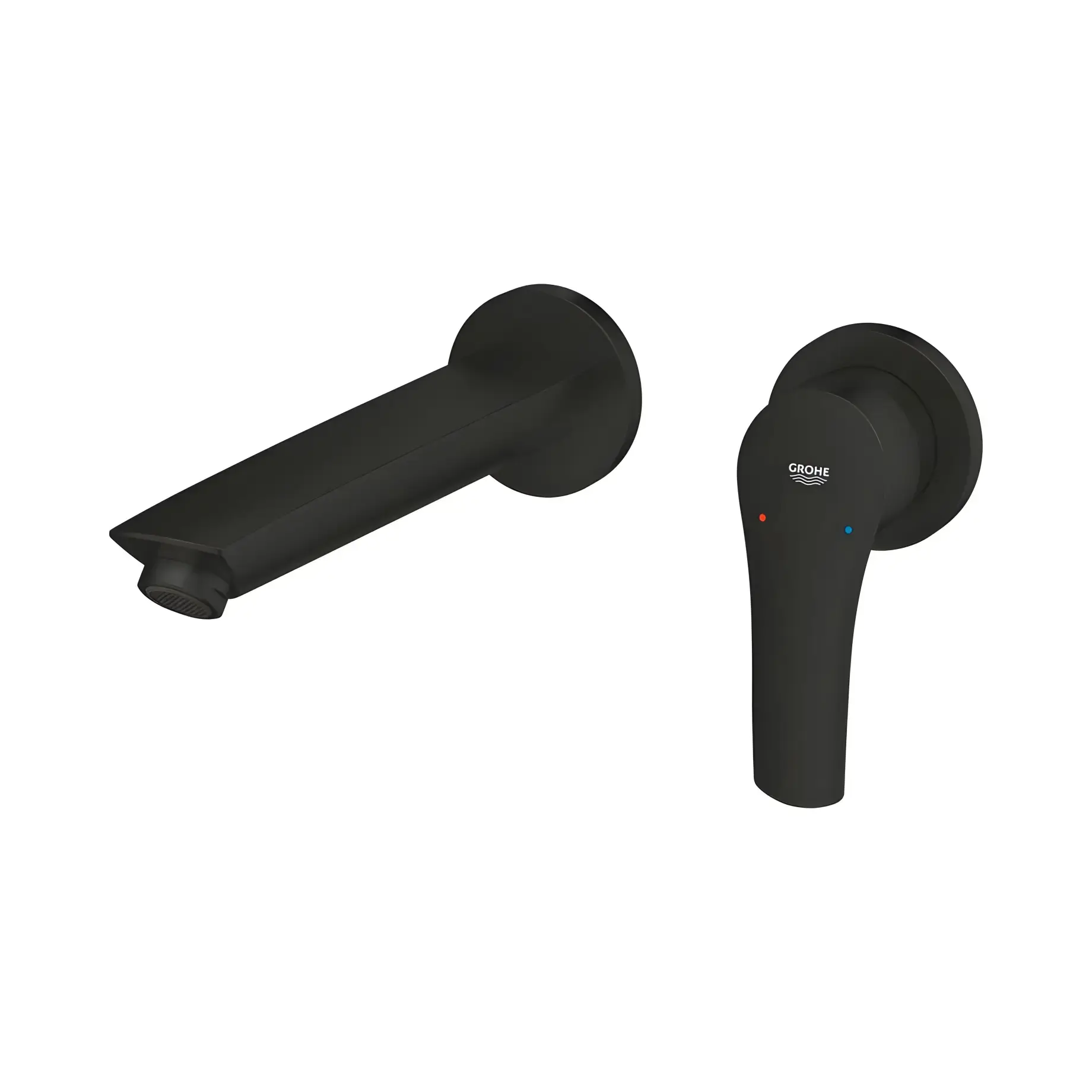 Змішувач для раковини настінний Eurosmart, розмір M Grohe 293382433 Matt Black — бічний ракурс