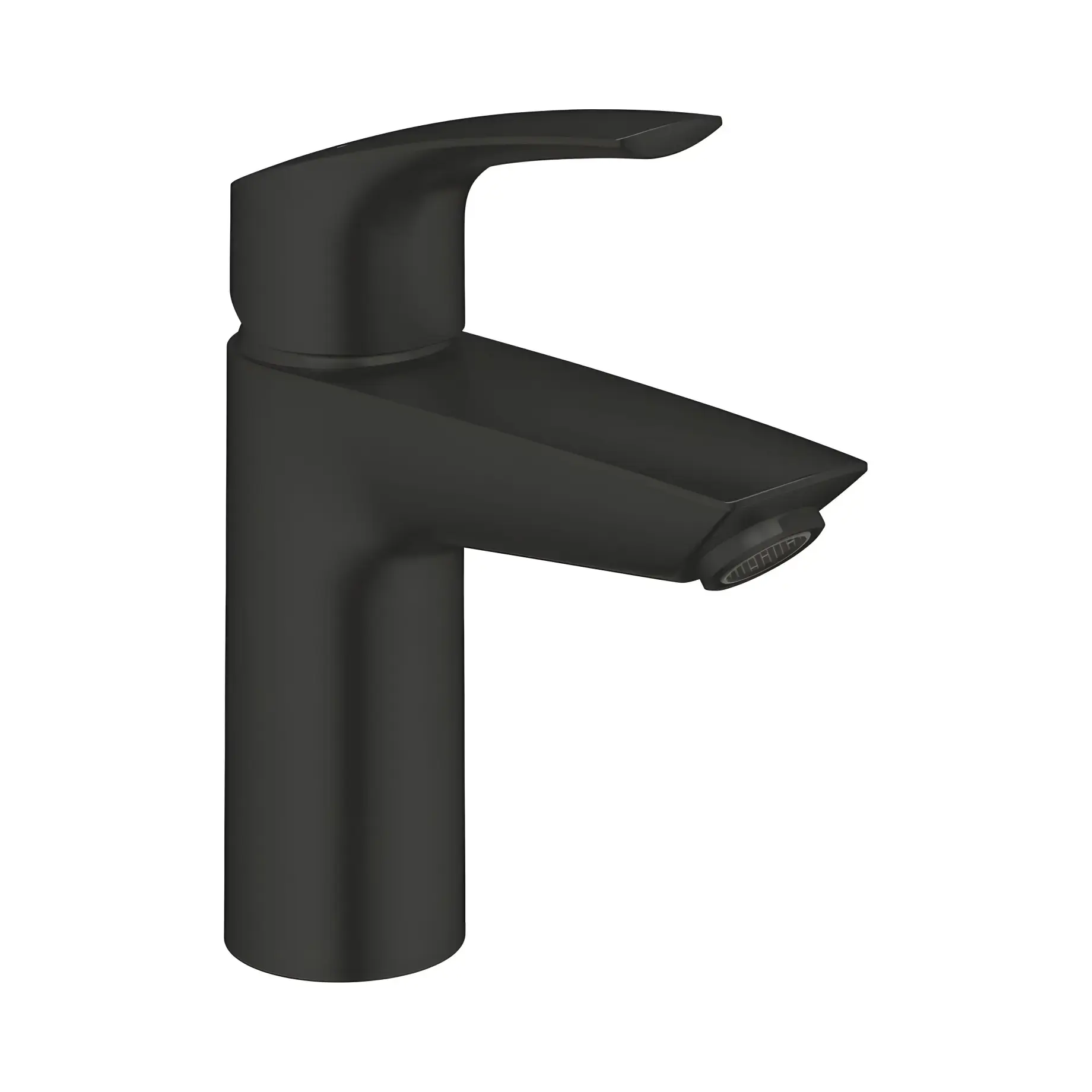 Змішувач для раковини Eurosmart, розмір S Grohe 324672433 Matt Black — вид на білому тлі