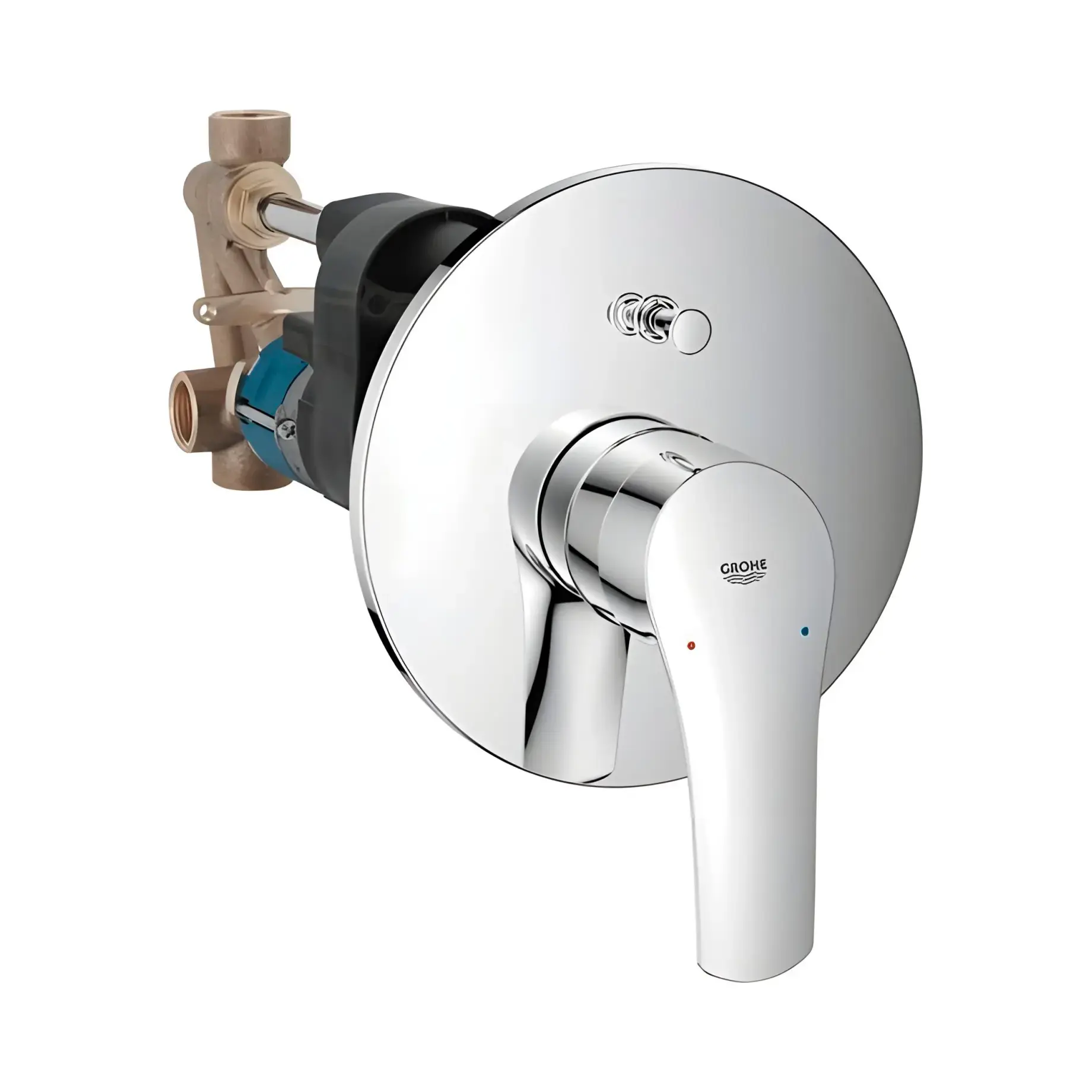 Змішувач для ванни/душу прихованого монтажу Eurosmart New на 2 споживачі Grohe 33305003 — вид на білому тлі