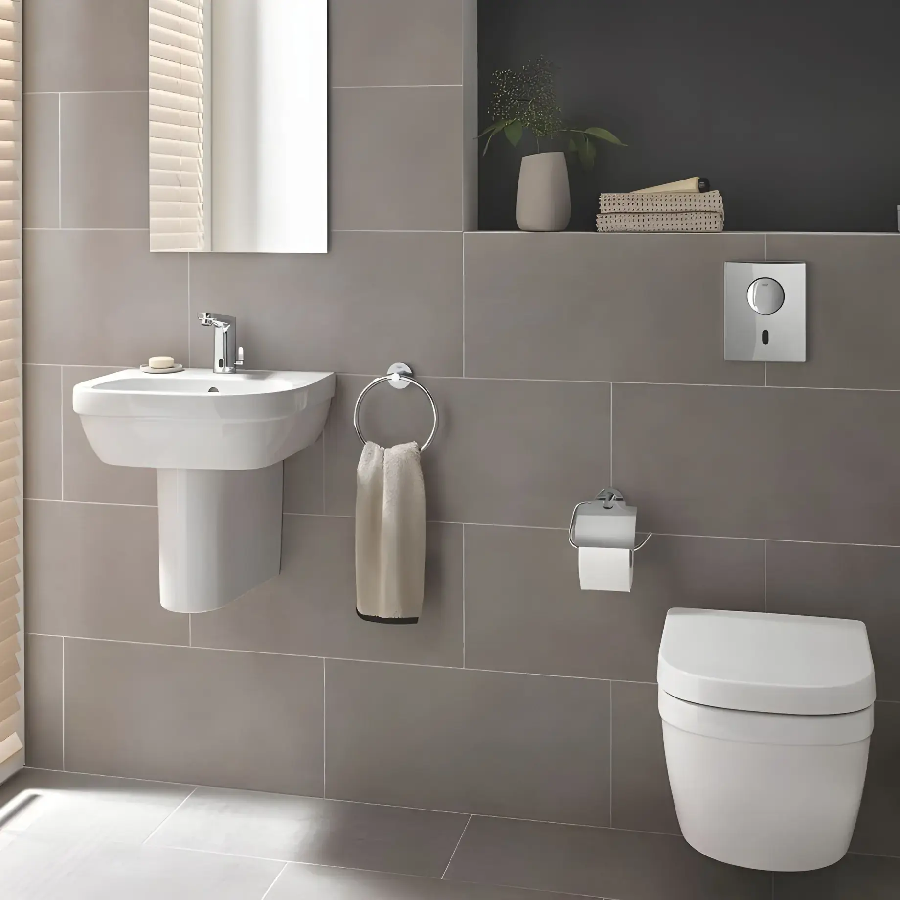Інфрачервоний змішувач для раковини Eurosmart Cosmopolitan E 6V Grohe 36327001 — бічний ракурс