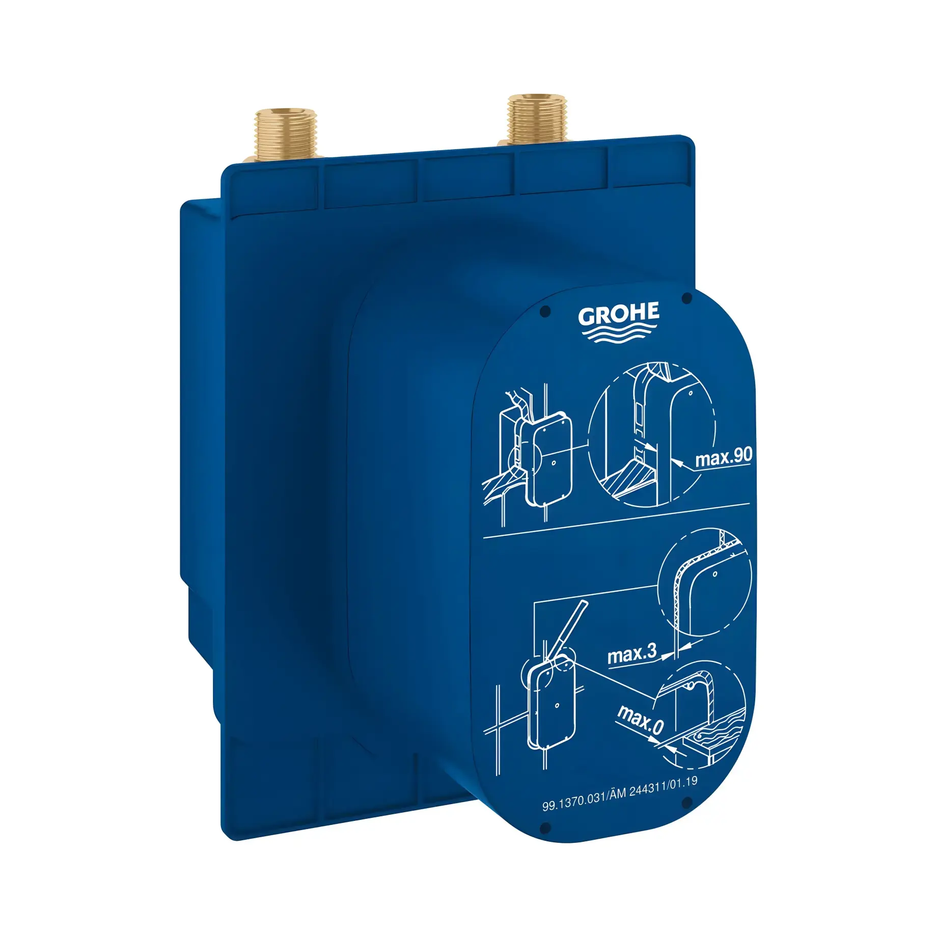 Вбудована частина змішувача Eurosmart Cosmopolitan E Grohe 36339001 — вид на білому тлі