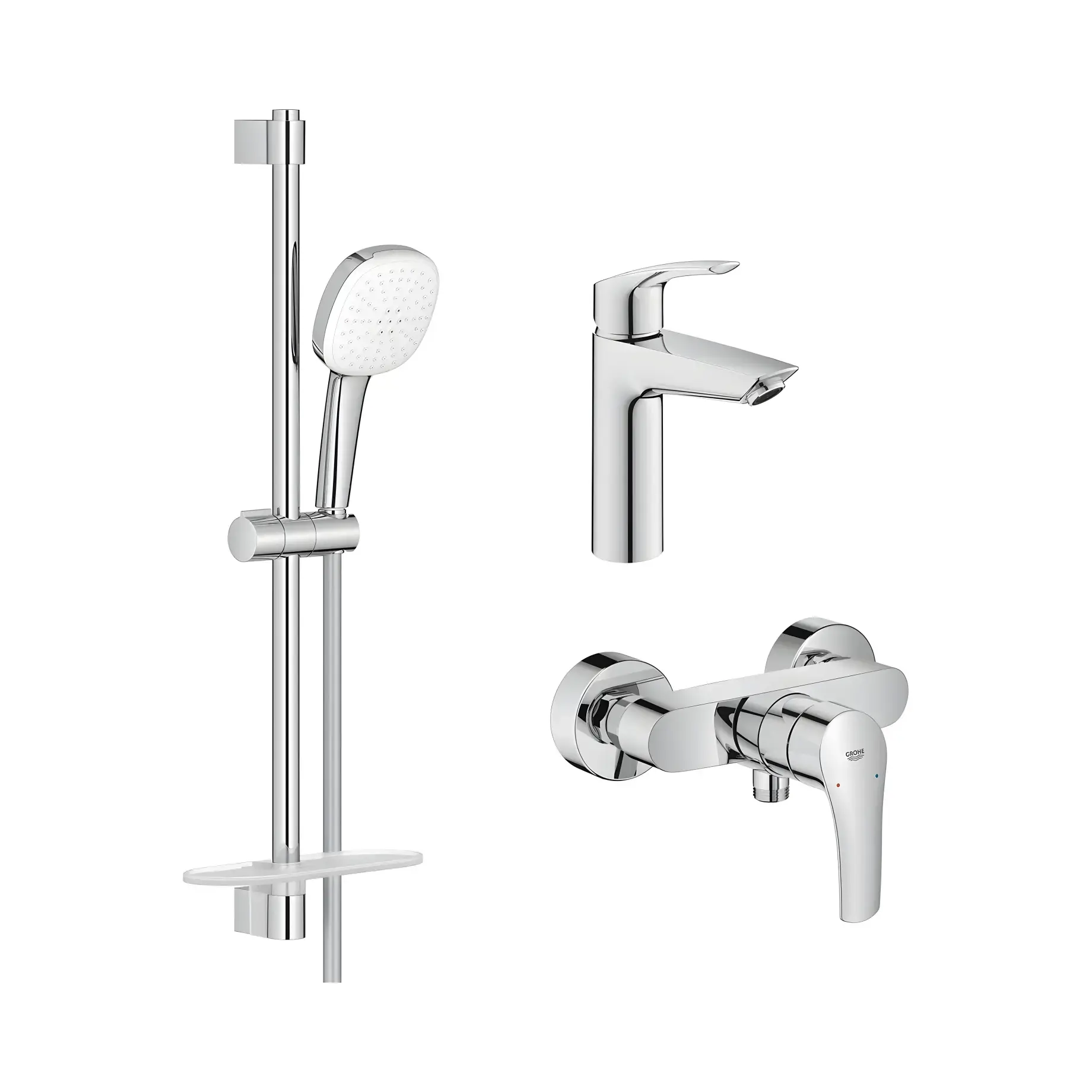 Комплект змішувачів для душу 3 в 1 Eurosmart Grohe UA123244M1 — вид на білому тлі