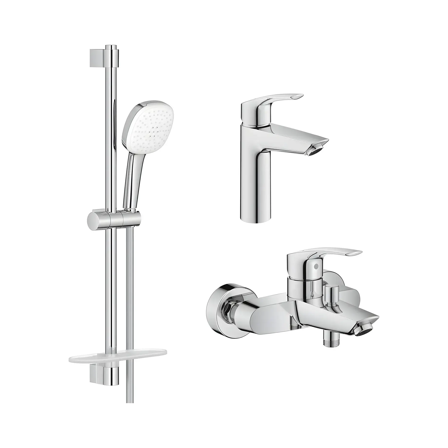 Набір змішувачів для ванни 3 в 1 Eurosmart Grohe UA123246M3 — вид на білому тлі