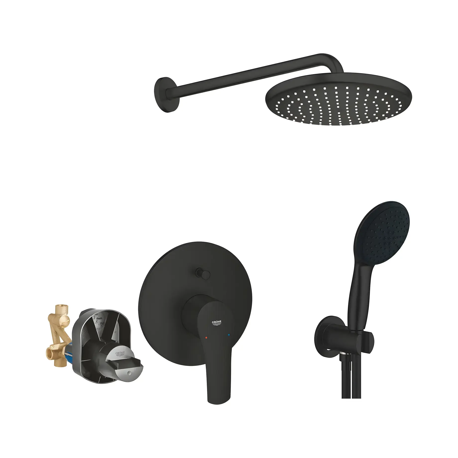 Душова система прихованого монтажу Eurosmart з Tempesta 250 Grohe UA26415SC8 — вид на білому тлі
