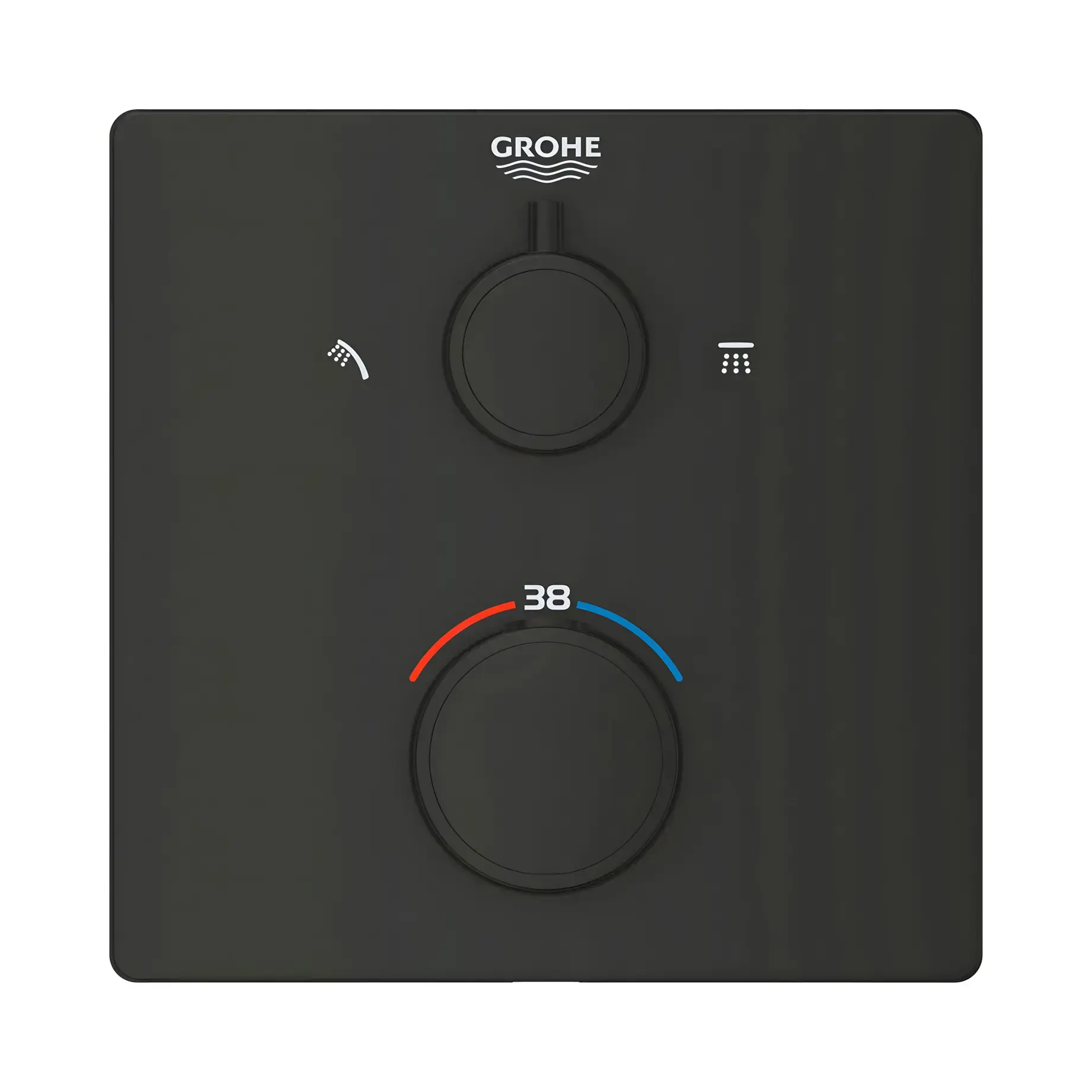 Термостат для ванни/душу прихованого монтажу на 2 споживача Grohtherm Grohe 1022092430 — вид спереду