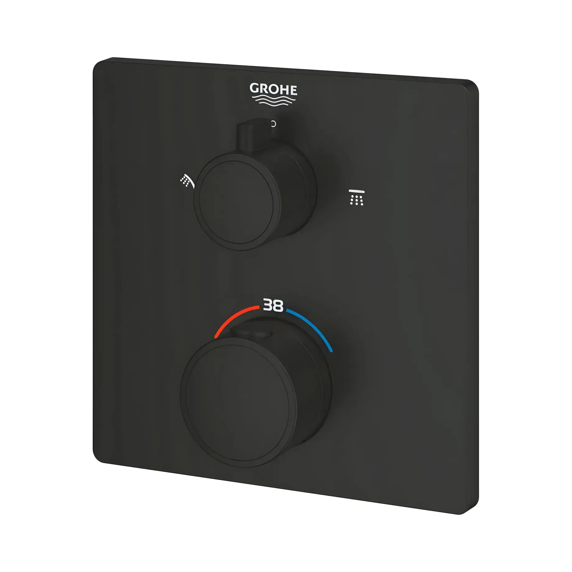 Термостат для ванни/душу прихованого монтажу на 2 споживача Grohtherm Grohe 1022092430 — вид згори