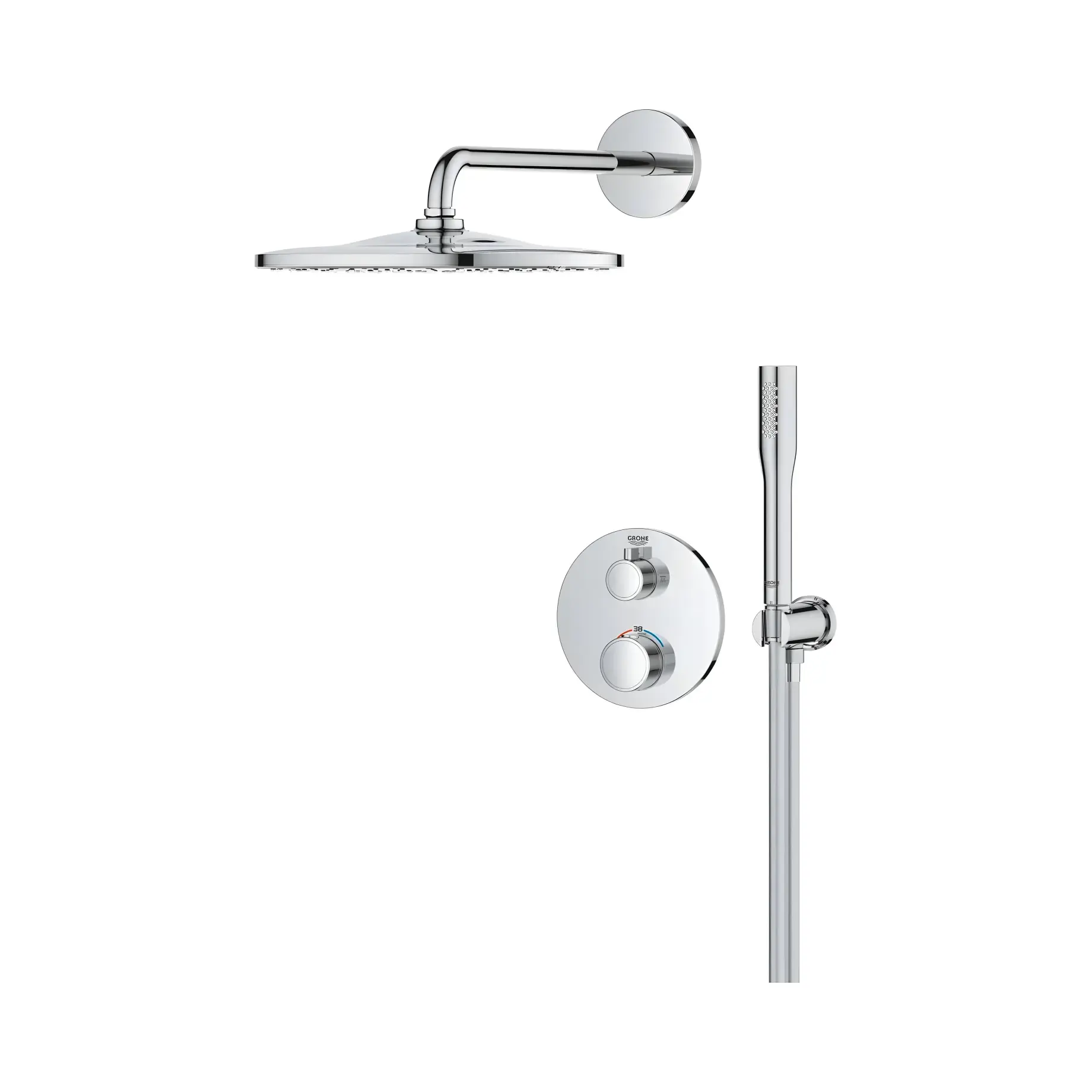 Душова система прихованого монтажу Grohtherm з Rainshower Mono 310 Grohe 34869000 — вид всередину