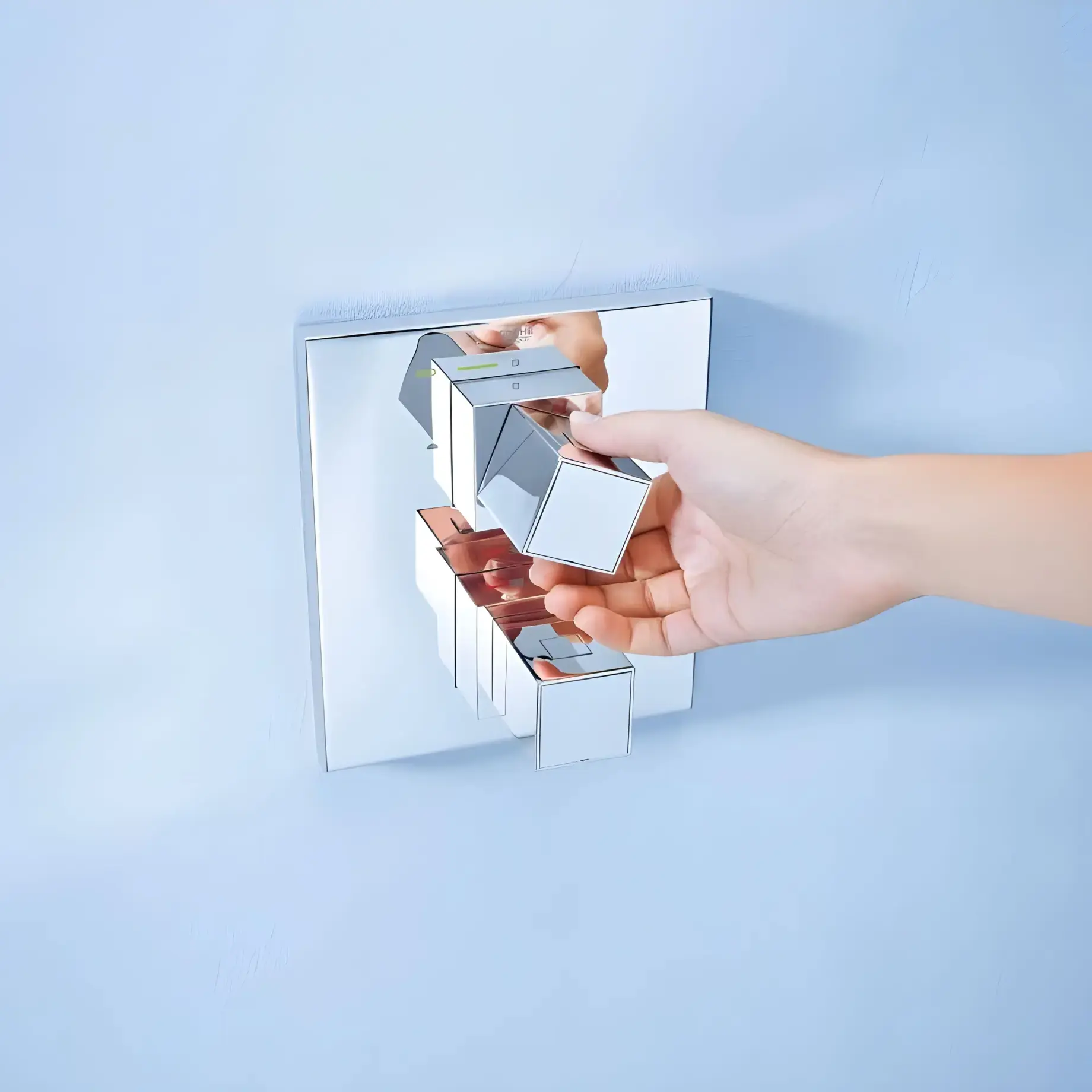 Термостат для ванни/душу прихованого монтажу на 2 споживача Grohtherm Cube Grohe 24155000 — вид спереду