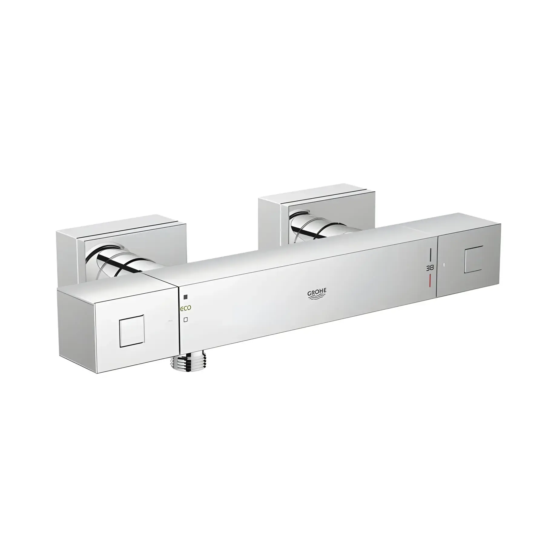 Термостат для душу Grohtherm Cube Grohe 34488000 Chrome — вид на білому тлі