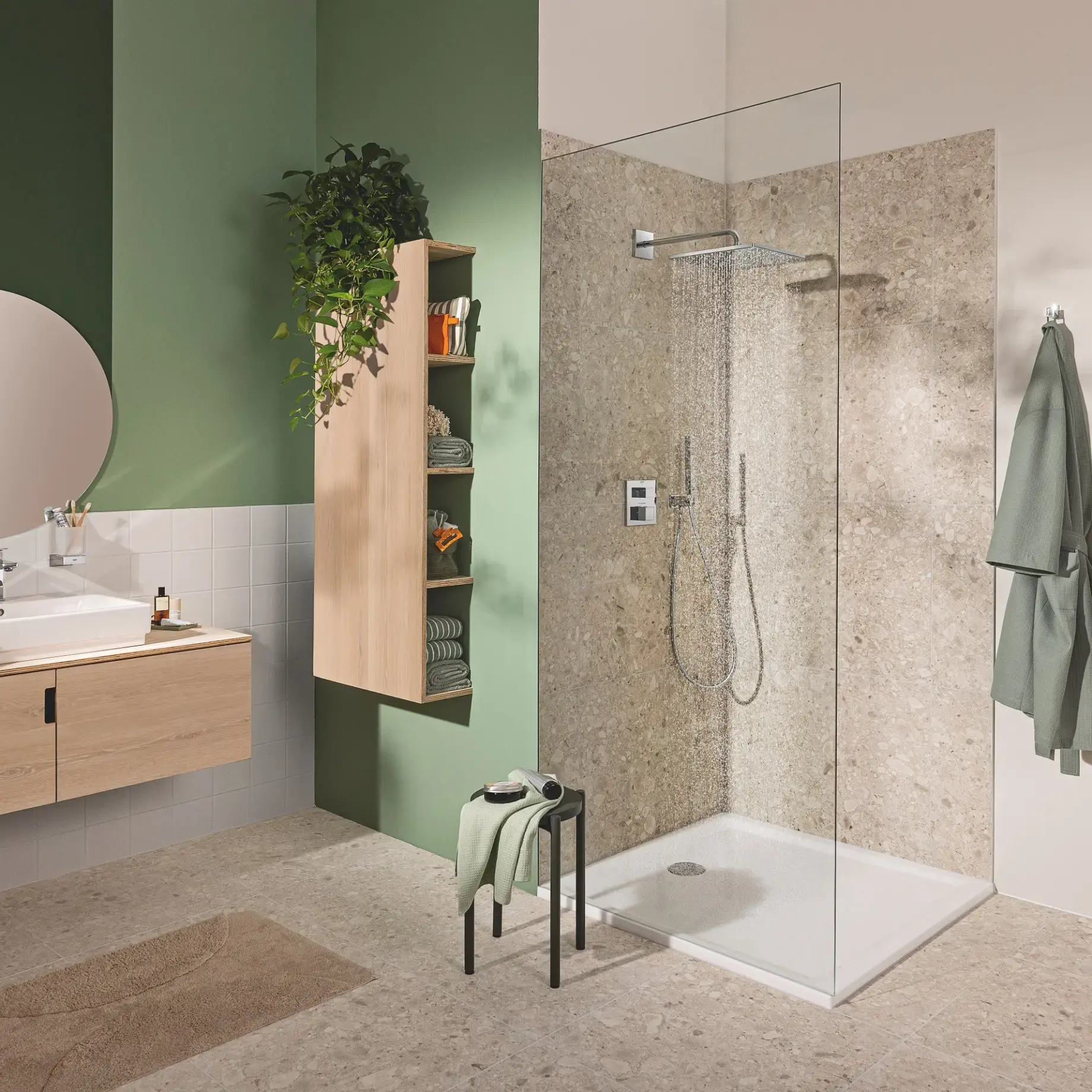 Душова система прихованого монтажу Grohtherm Cube з Rainshower Mono 310 Cube Grohe 34868000 — вид спереду