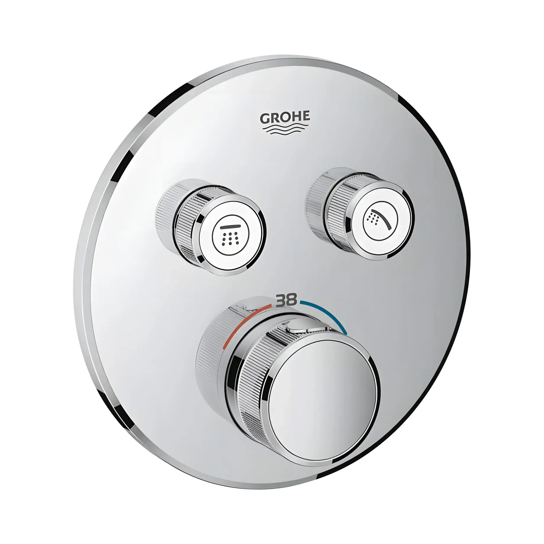 Термостат для ванни/душу прихованого монтажу на 2 споживача Grohtherm SmartControl Grohe 29119000 Chrome — вид на білому тлі