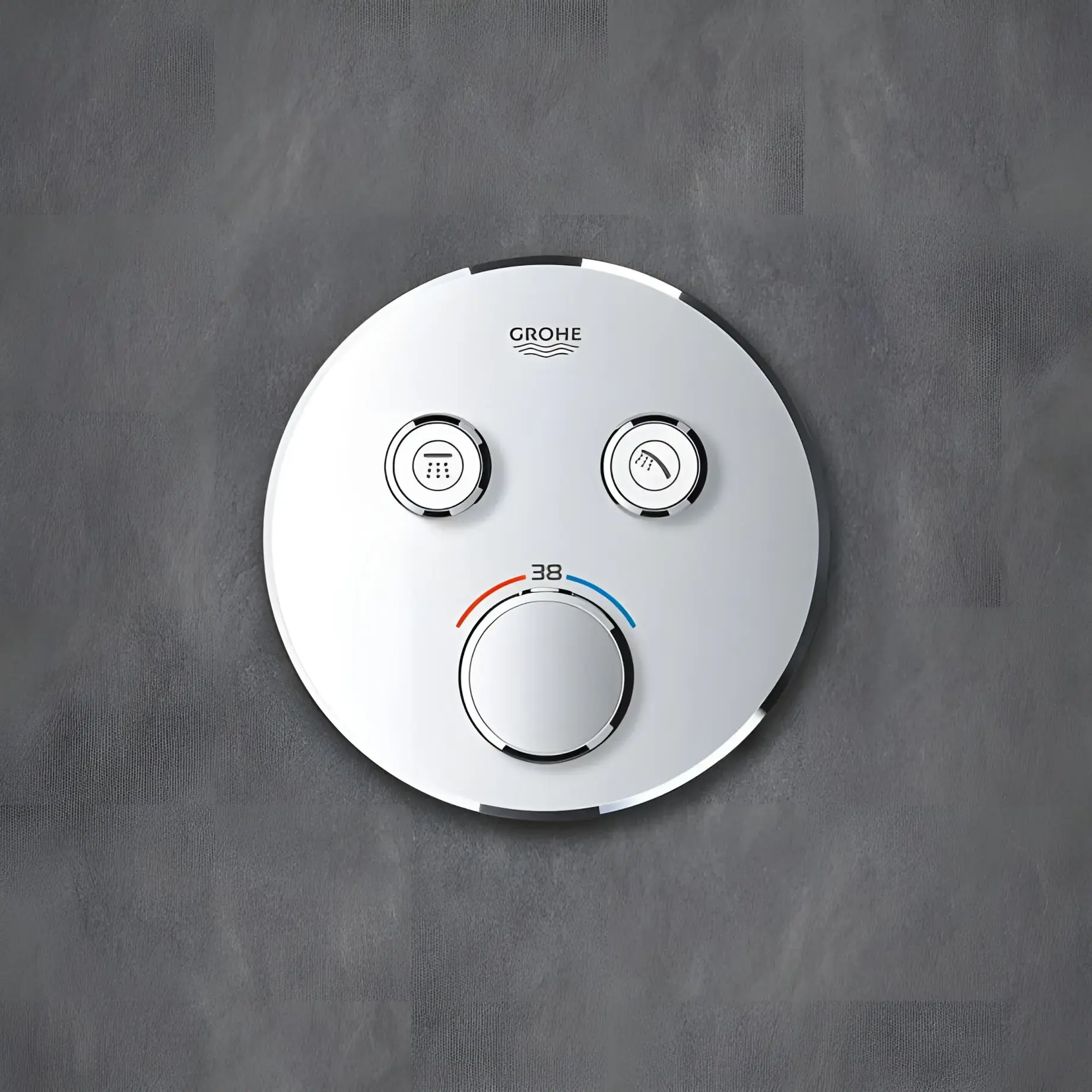 Термостат для ванни/душу прихованого монтажу на 2 споживача Grohtherm SmartControl Grohe 29119000 Chrome — вид спереду