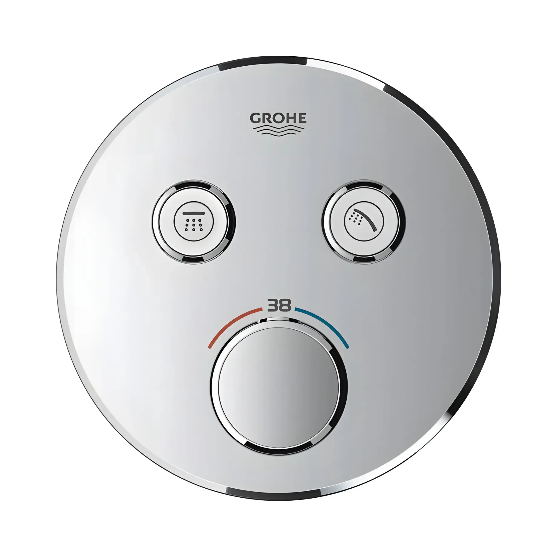 Термостат для ванни/душу прихованого монтажу на 2 споживача Grohtherm SmartControl Grohe 29119000 Chrome — бічний ракурс