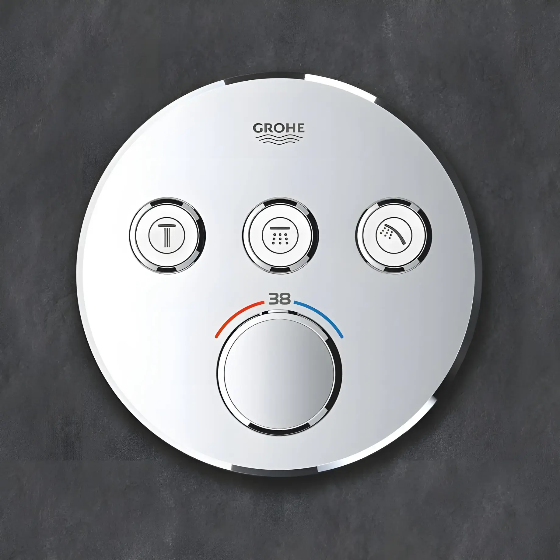 Термостат для ванни/душу прихованого монтажу на 3 споживача Grohtherm SmartControl Grohe 29121000 Chrome — вид ззаду
