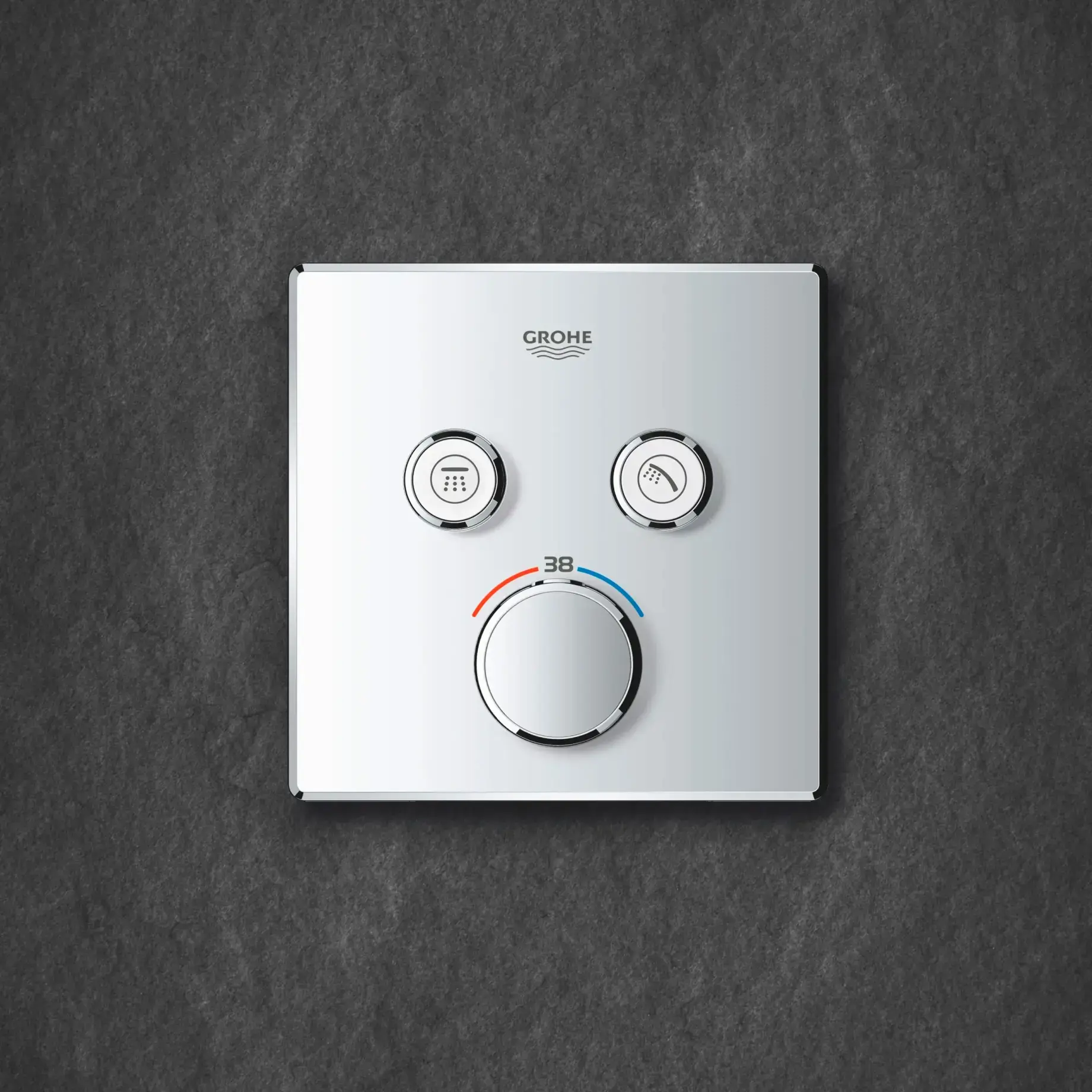 Термостат для ванни/душу прихованого монтажу на 2 споживача Grohtherm SmartControl Grohe 29124000 — вид спереду